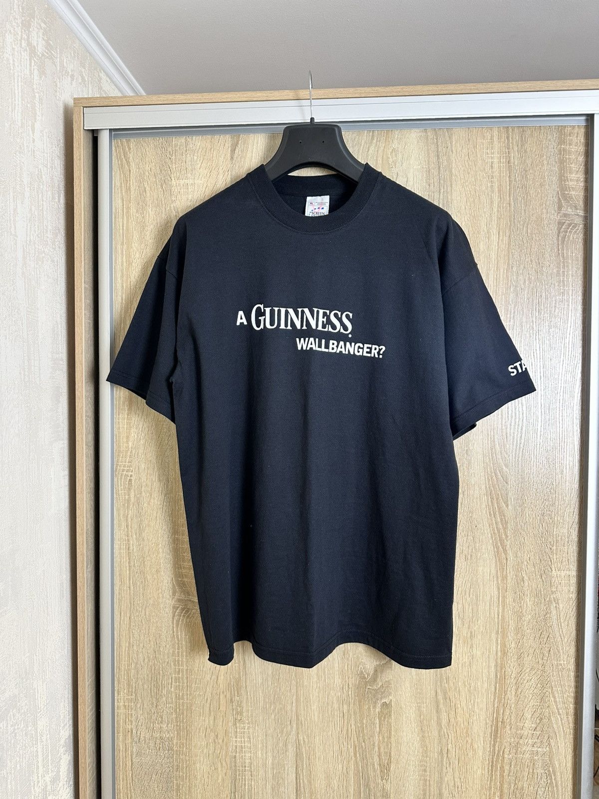 Vintage 🔥 90s Guinness Wallbanger Patrick Beer Vintage T Shirt Y2K Size US XL / EU 56 / 4 - 4 Thumbnail