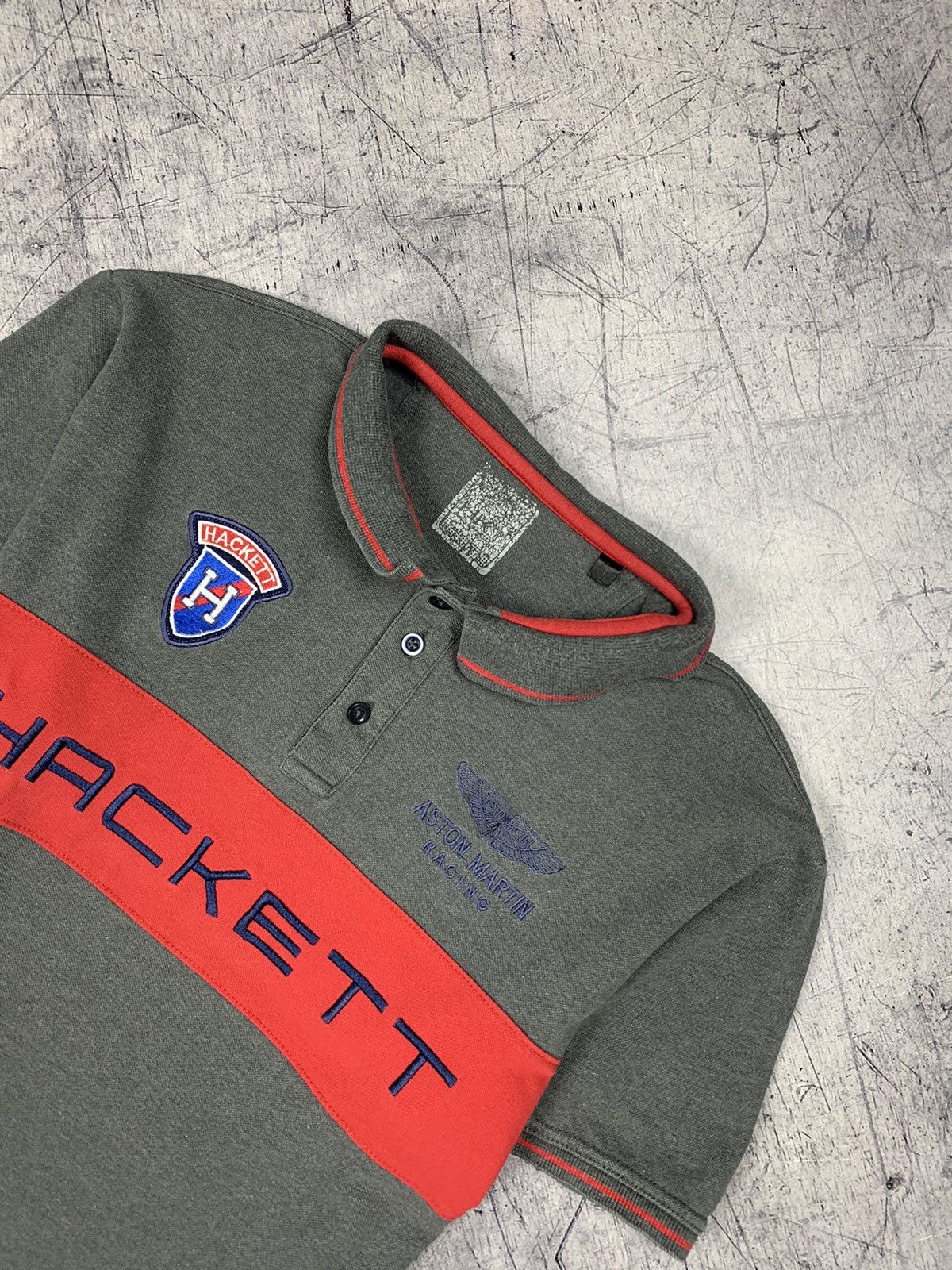 Hackett Vintage Hackett Aston Martin Racing Polo Luxury Logo Size US L / EU 52-54 / 3 - 3 Thumbnail
