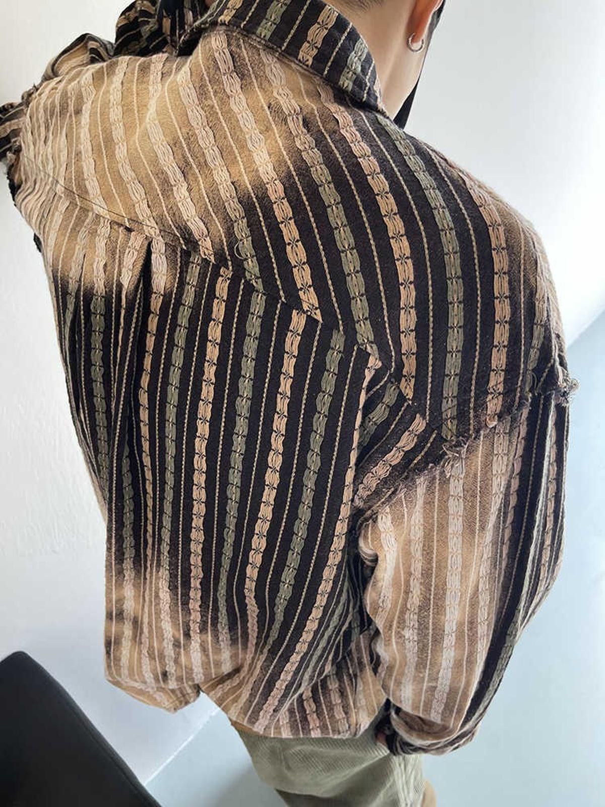 Vintage Striped Oversized Long Sleeve Shirt Size US M / EU 48-50 / 2 - 4 Thumbnail
