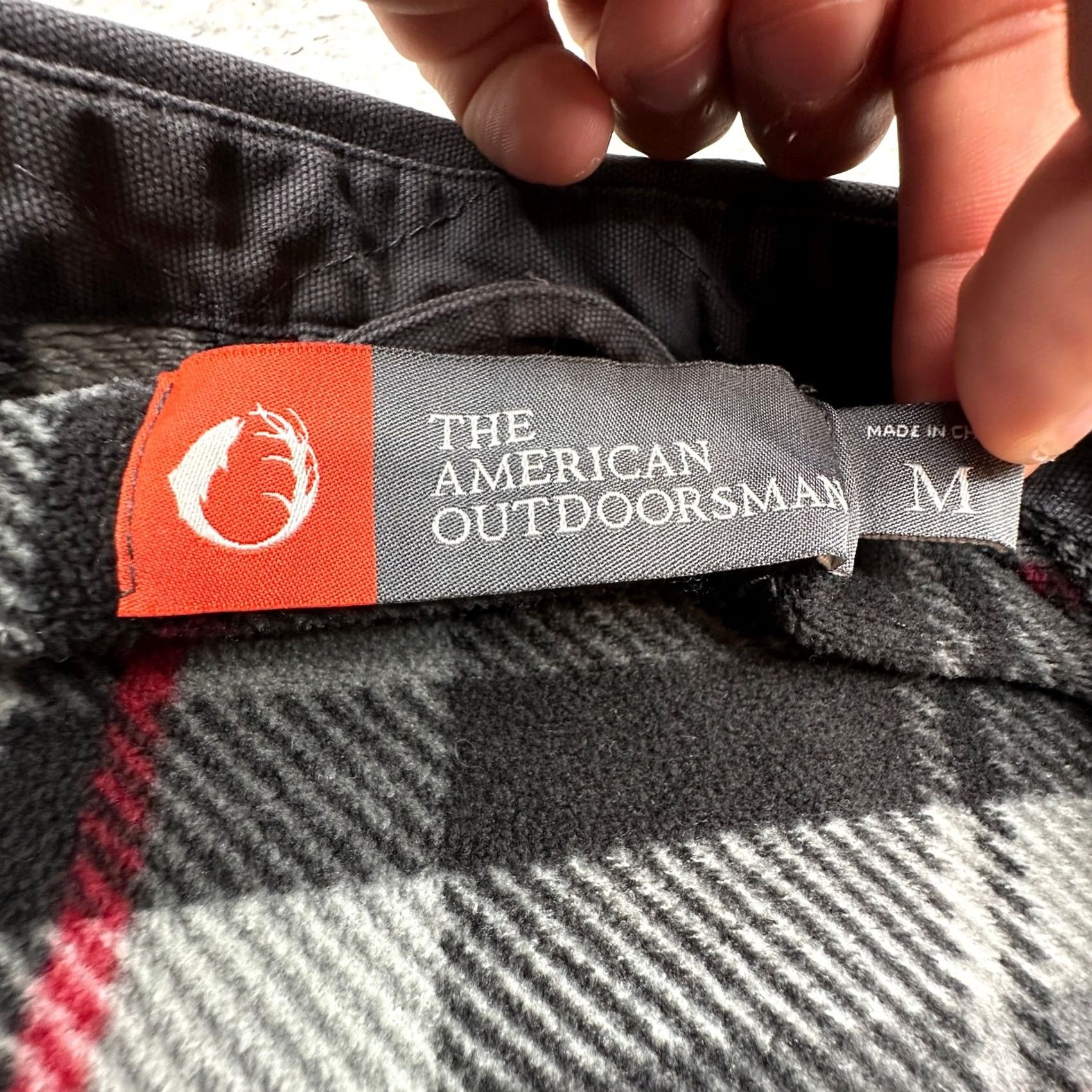 Vintage The American Outdoorsman Canvas Shirt Men Medium Plaid Fleece Lined Button Up Black Long Sleeve Size US M / EU 48-50 / 2 - 3 Thumbnail