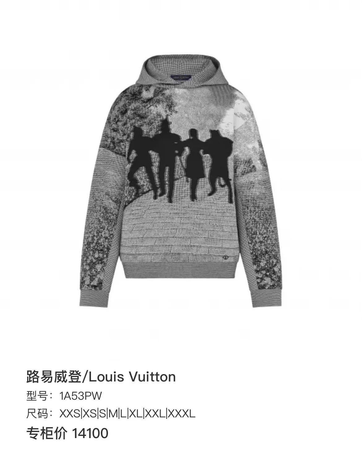 Louis Vuitton LV The Wizard of Oz portrait hoodie XS 95 New Size US XS / EU 42 / 0 - 8 Thumbnail