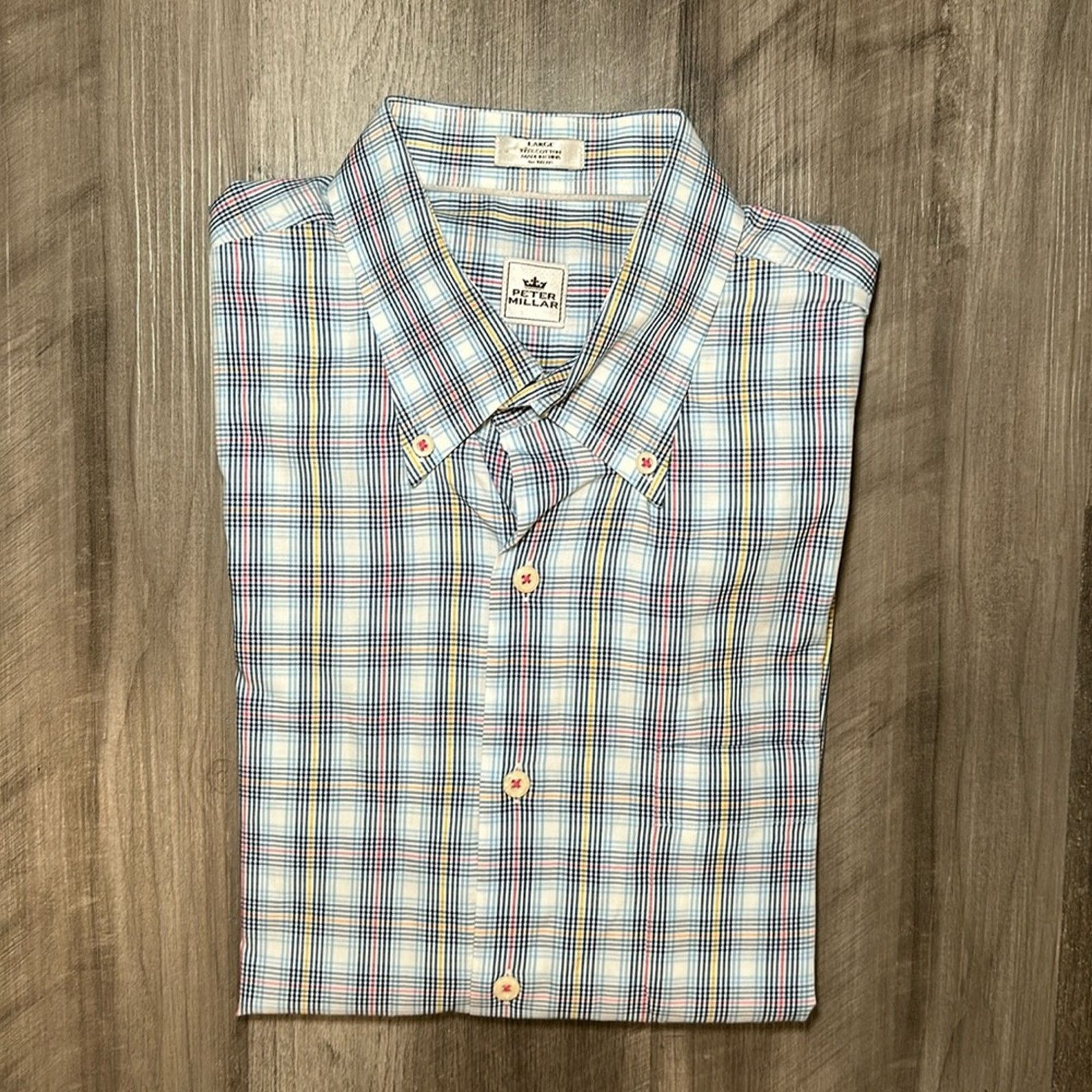 Peter Millar Peter Millar Short Sleeve Button Down - Large Size US L / EU 52-54 / 3 - 1 Thumbnail