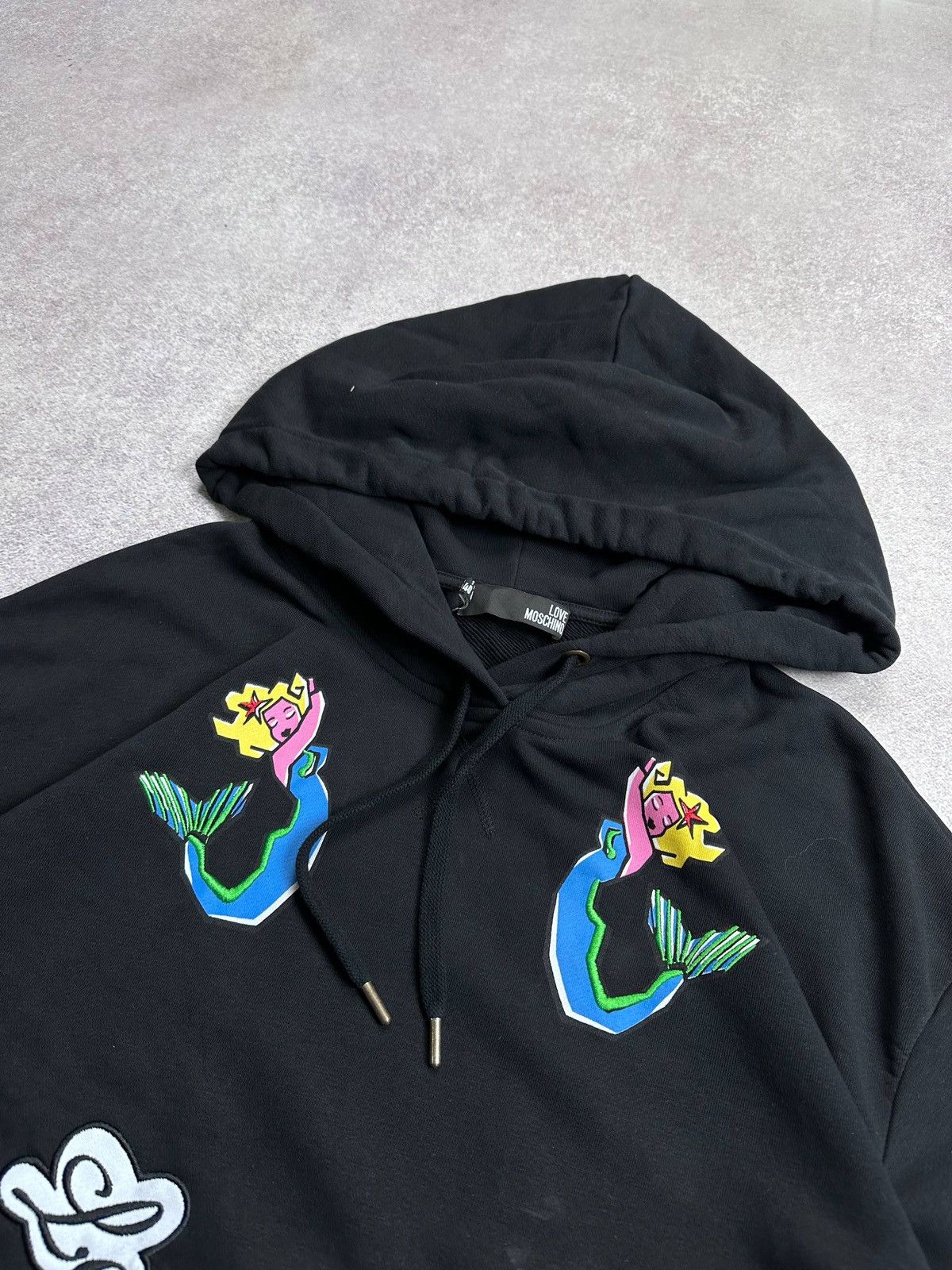 Vintage Love Moschino Marmaids Crop Hoodie