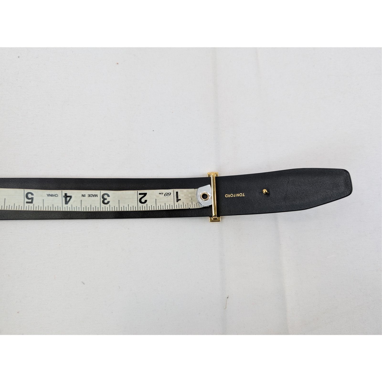 Tom Ford o1rshd1 Size: 95 / T Icon Crocodile-Effect Belt in Navy Blue Size 38 - 16 Thumbnail