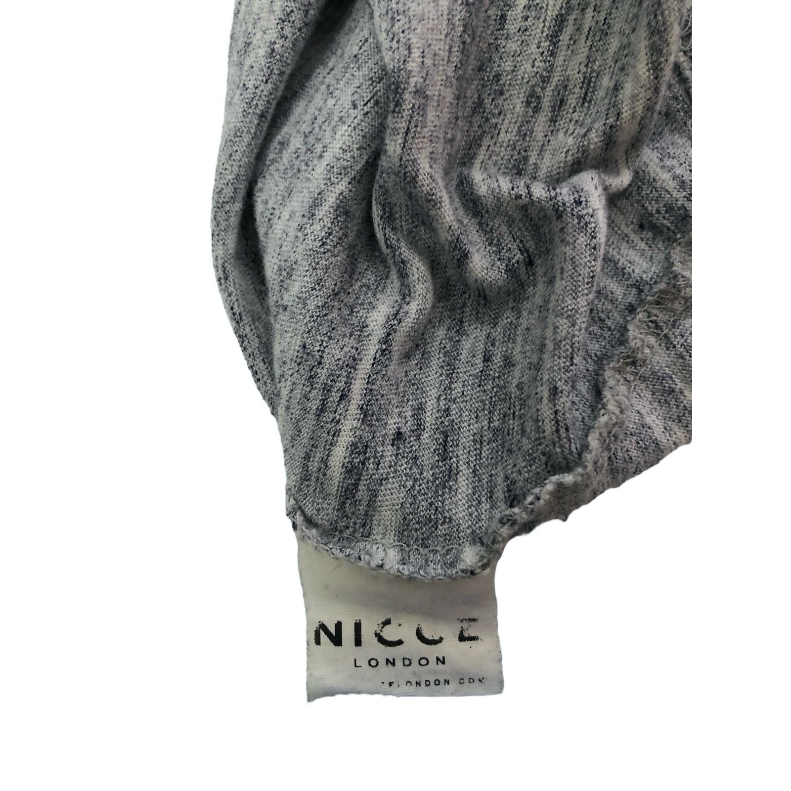 Nicce London Nicce London Men’s Grey Marl Panel T-Shirt Med Short Sleeve Size US M / EU 48-50 / 2 - 6 Thumbnail