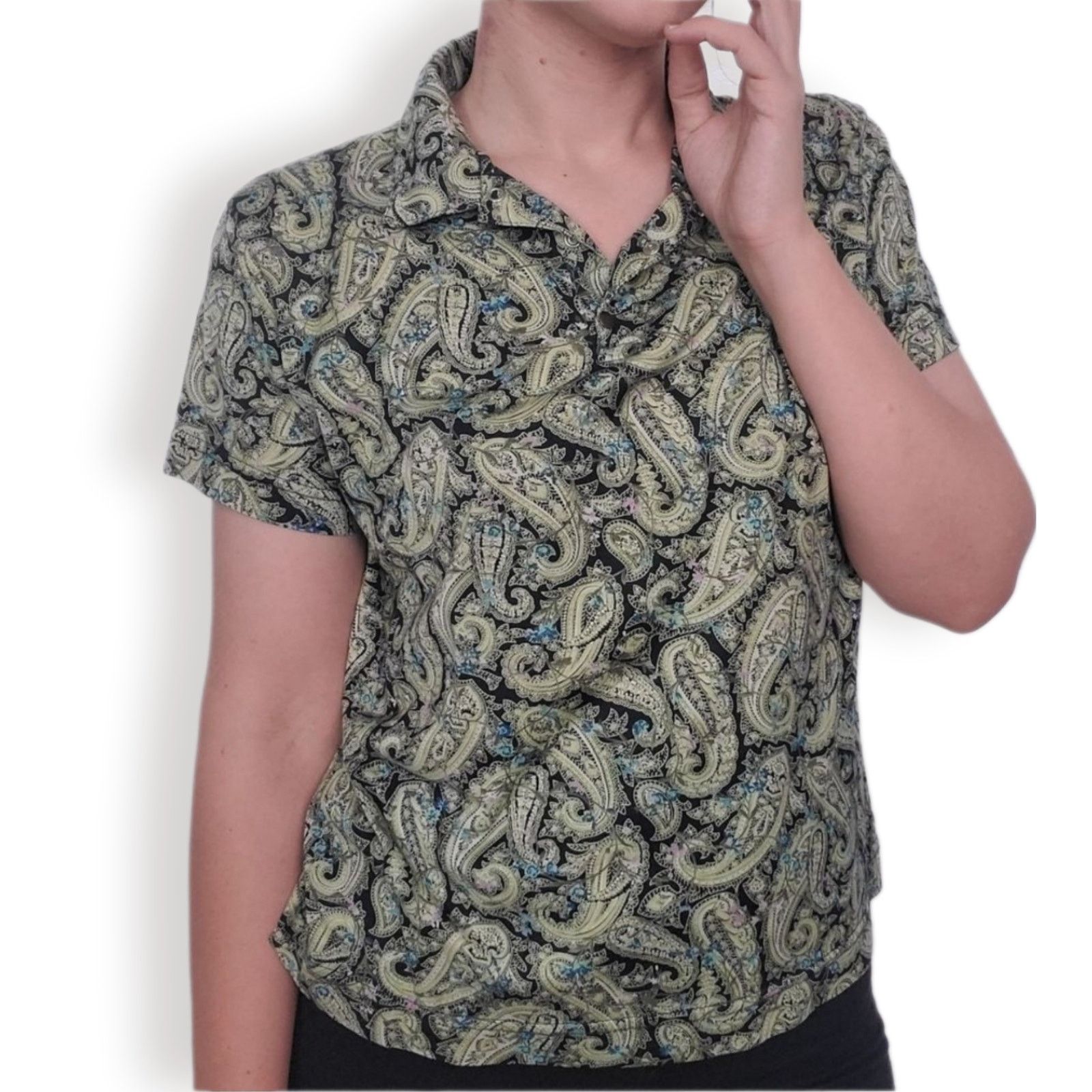 Other Tail Paisley Polo T-Shirt Athleisure Flower Top Medium Size M / US 6-8 / IT 42-44 - 1 Thumbnail