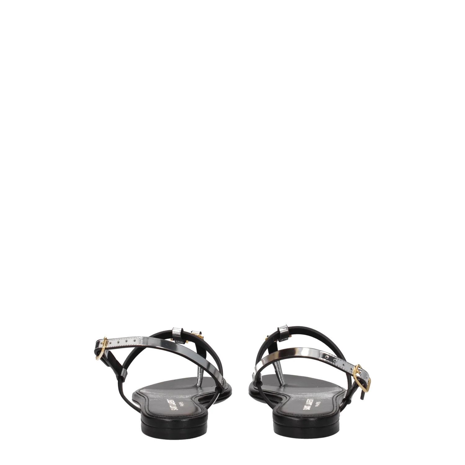 Saint Laurent Paris ob1o1e1124 Leather Flip Flops in Silver Size US 5 / IT 35 - 5 Thumbnail