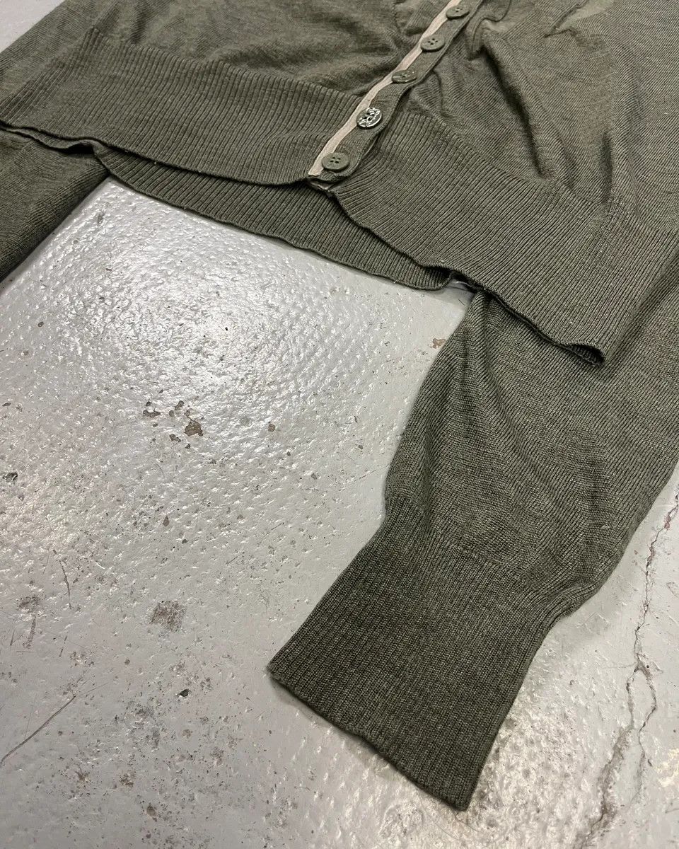 Marithe + Francois Girbaud 2000s Marithé + François Girbaud Olive Green Cardigan Size M / US 6-8 / IT 42-44 - 6 Thumbnail