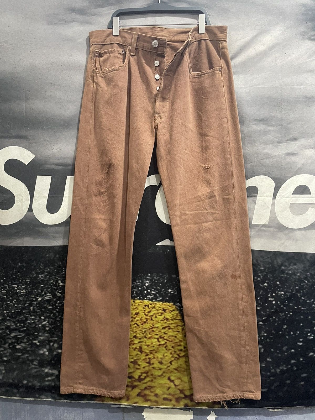 Japanese Brand × Levi's × Vintage 🔥🔥Vintage levi’s 501 denim brown🔥🔥 Size US 32 / EU 48 - 11 Thumbnail