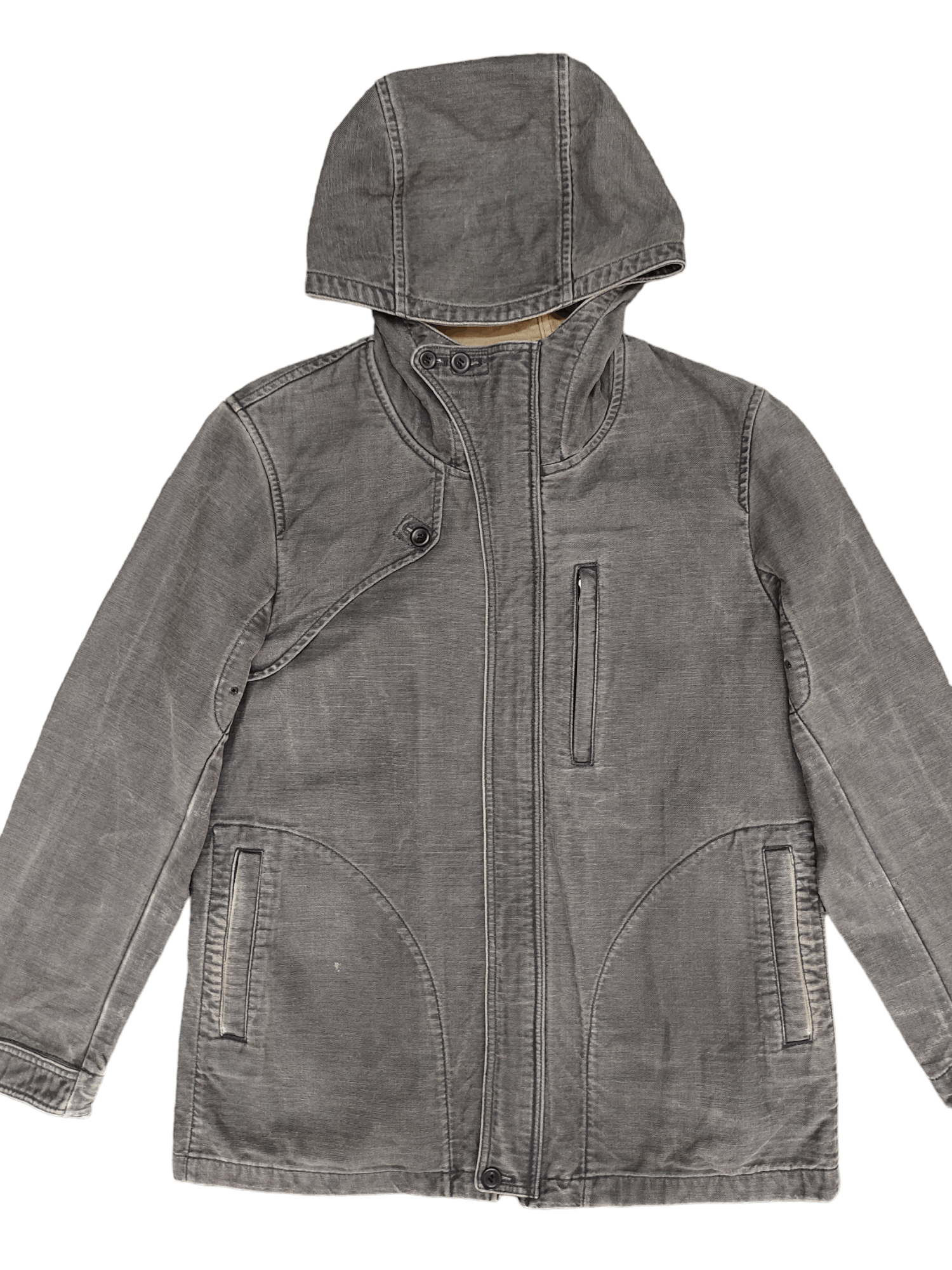 If Six Was Nine Vintage Takeo Kikuchi Duck Cotton Denim Hoodie Jacket Size US L / EU 52-54 / 3 - 2 Thumbnail