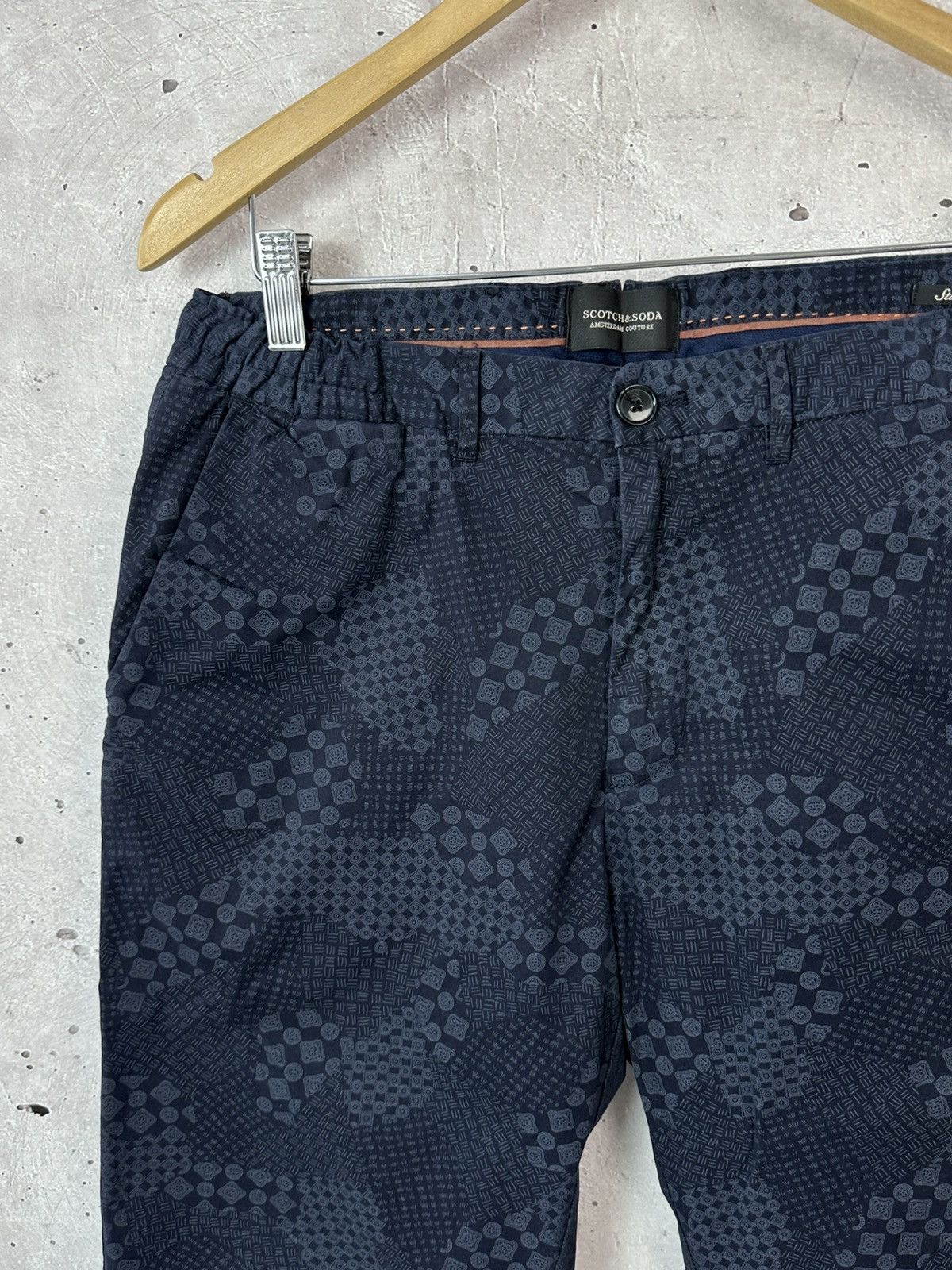 Scotch & Soda Scotch & Soda Printed Cotton Navy Straight Men’s Pants Size US 32 / EU 48 - 5 Thumbnail