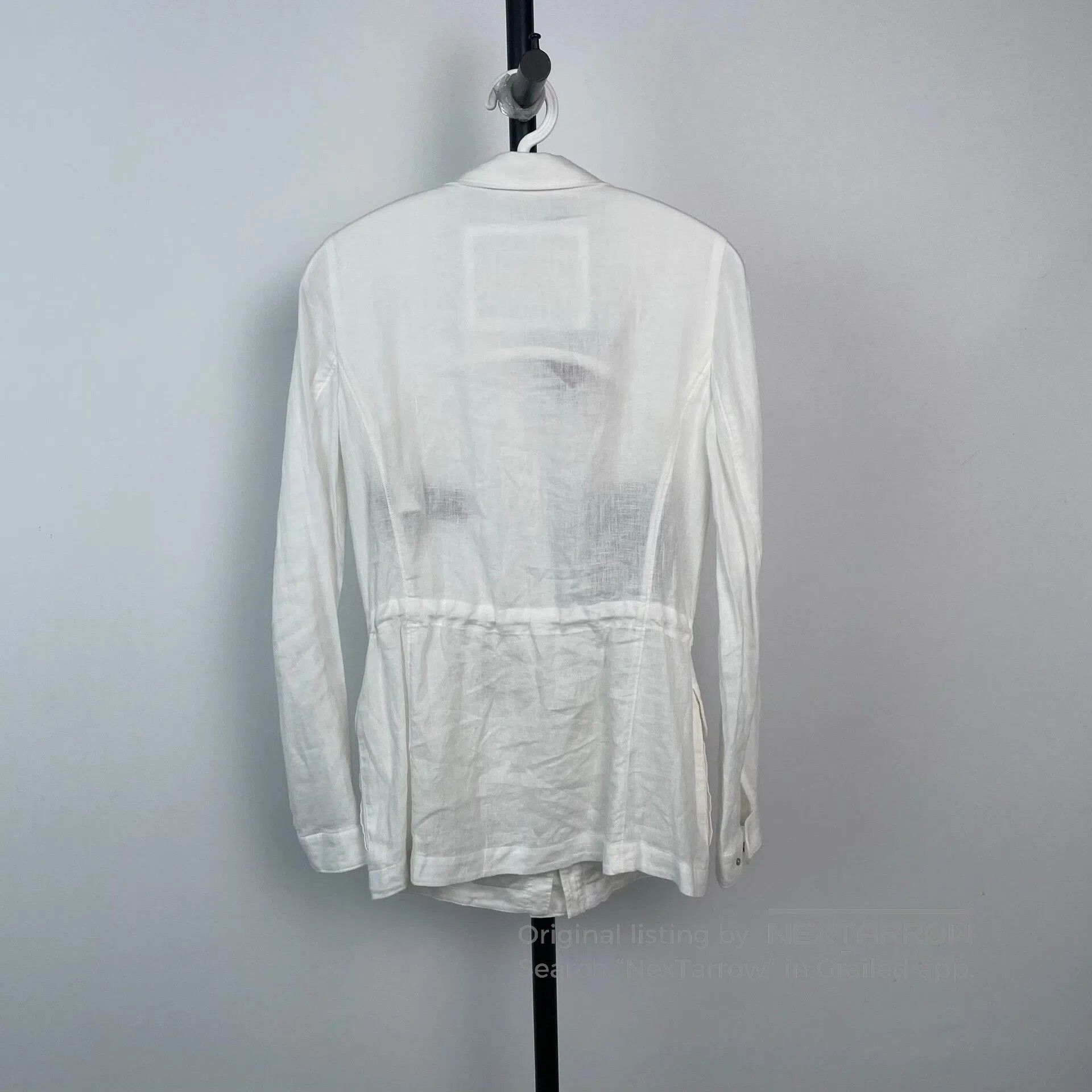 Loro Piana Loro Piana White Linen Zip Jacket. Size US M / EU 48-50 / 2 - 1 Thumbnail