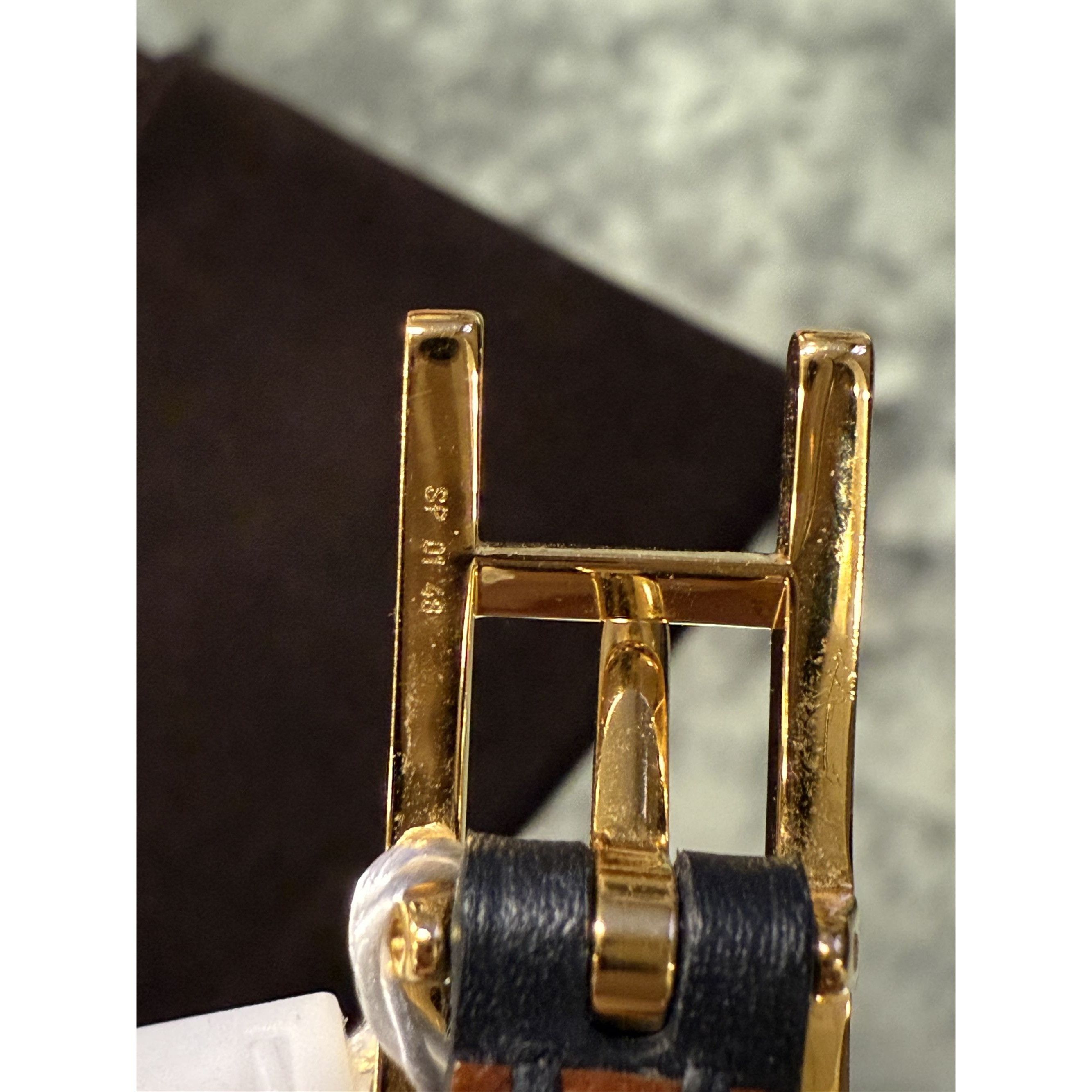 Hermes Hermès Black & Tan Reversible Leather Bracelet With Gold-Pla Size ONE SIZE - 11 Thumbnail