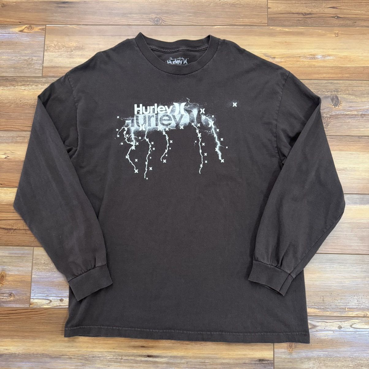 Hurley Brown Hurley Y2K Surf Lightning Longsleeve Mallgoth Shirt Size US XL / EU 56 / 4 - 1 Thumbnail