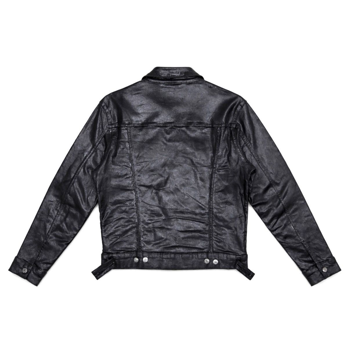 Handmade Black waxed denim jacket Size US M / EU 48-50 / 2 - 2 Thumbnail
