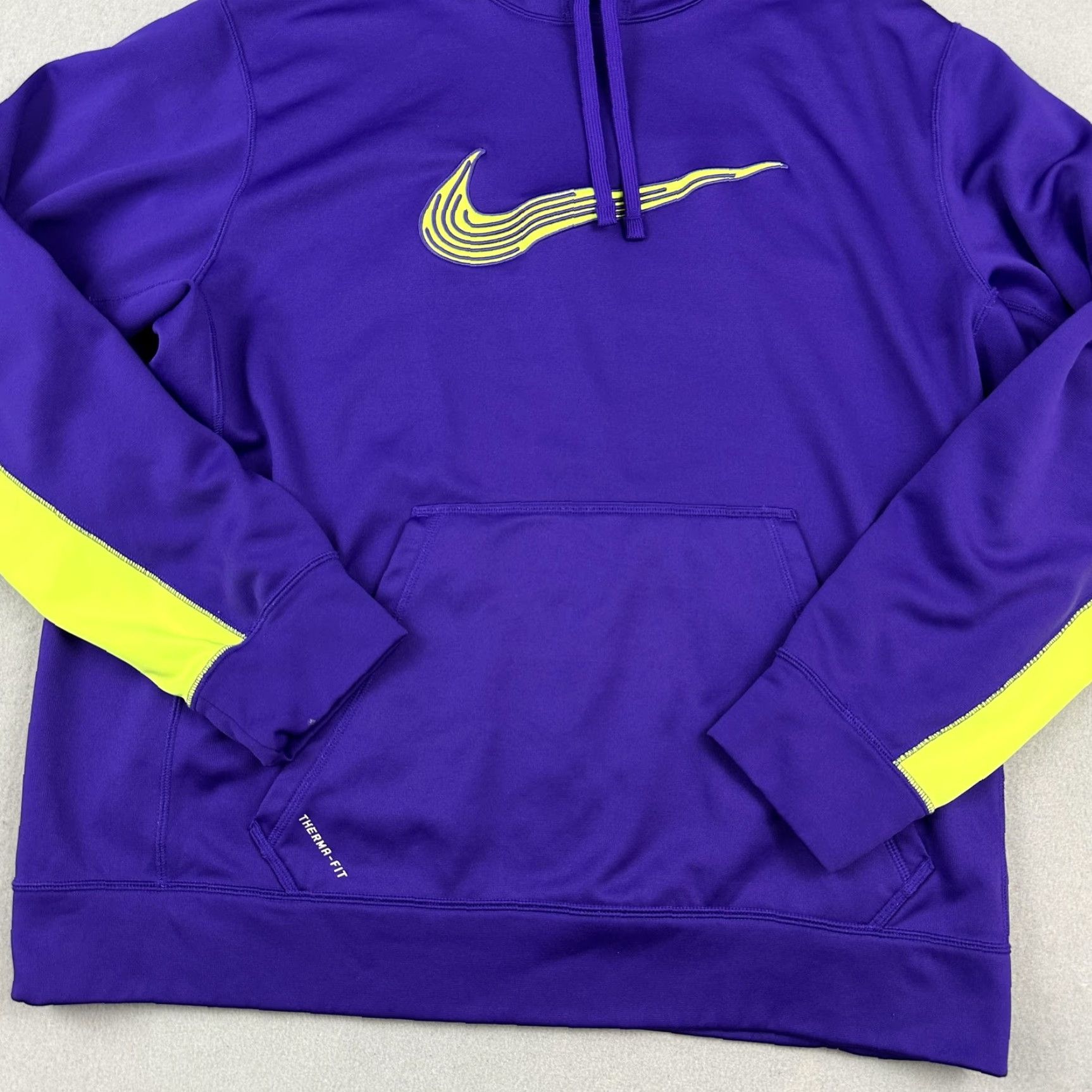 Nike Nike Hoodie Men XL Purple Pullover Swoosh Therma-FIT Pocket Sports XL Size US XL / EU 56 / 4 - 3 Thumbnail