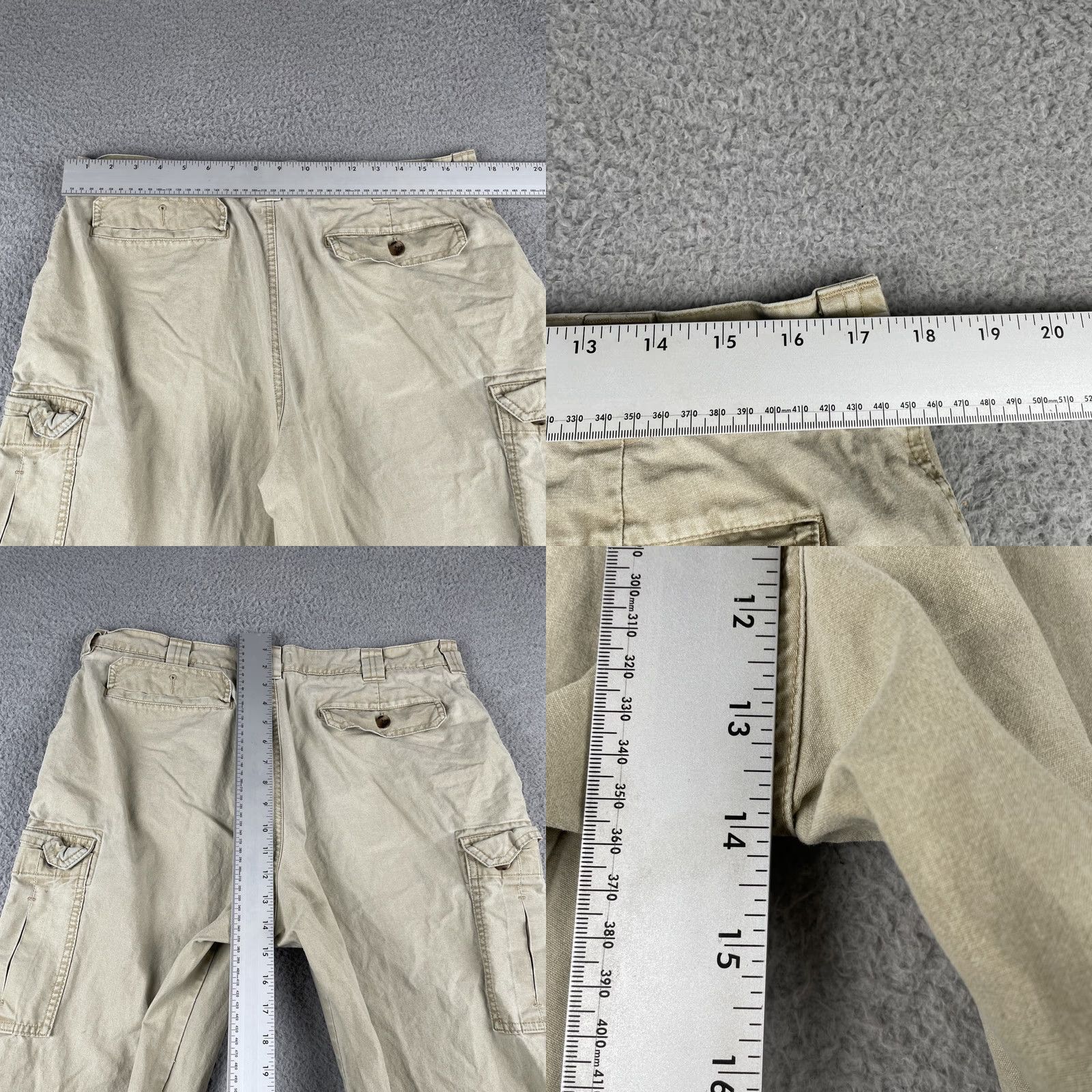 Vintage L.L.Bean Cargo Pants Men’s 35x30 Tan Khaki Beige 100% Cotton EUC Cargo Pants Mens Bay 35 Inseam 30 Size US 35 - 10 Thumbnail
