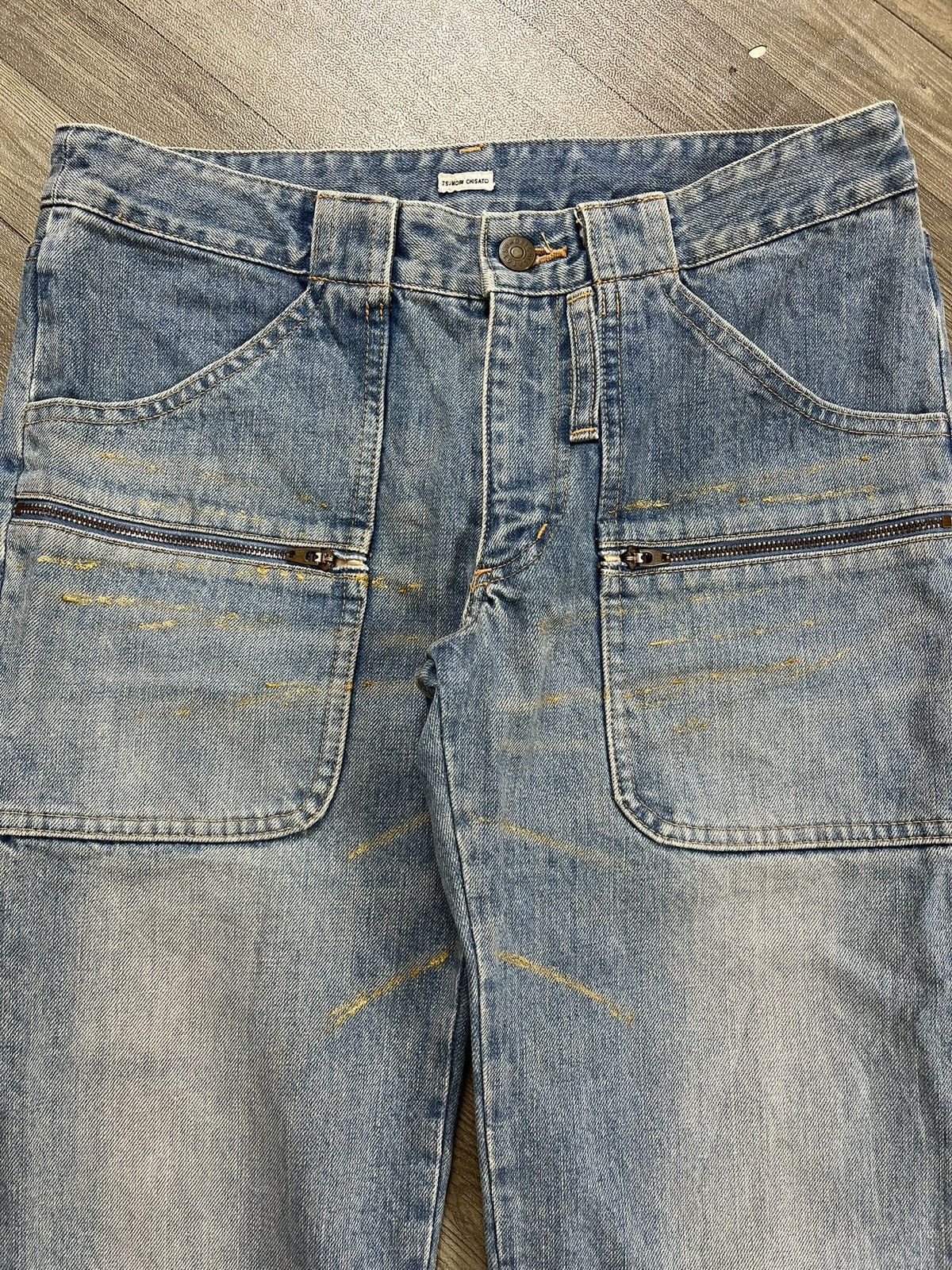 Issey Miyake 2000s Tsumori Chisato Issey Miyake Carpenter Faded Jeans Size US 29 - 6 Thumbnail