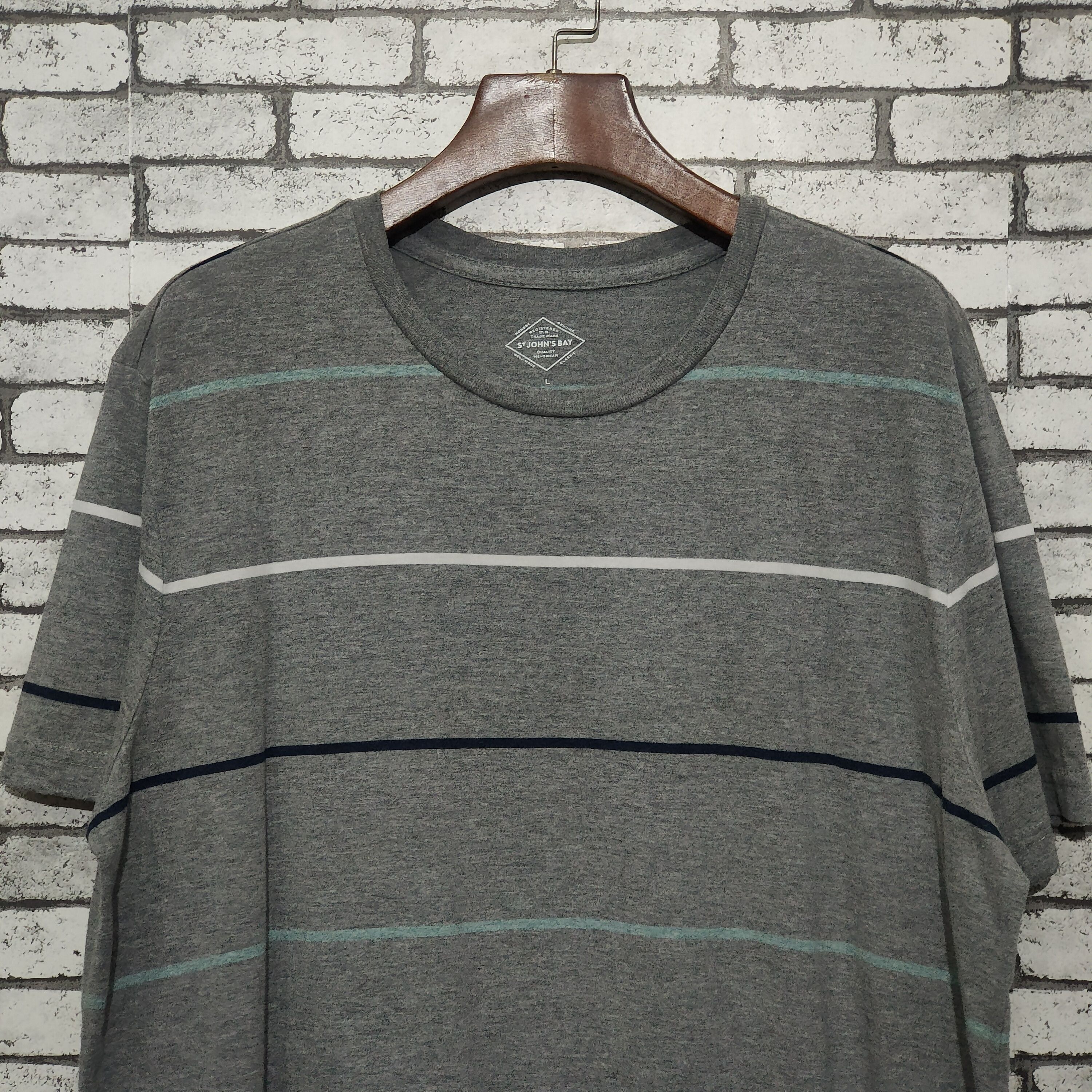 St. Johns Bay 🔥St John's Bay Stripes L Short Sleeve T-Shirts Size US L / EU 52-54 / 3 - 2 Thumbnail