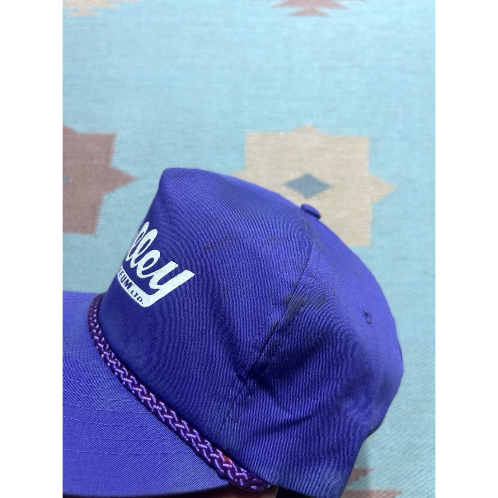 GAS VINTAGE GAS SnapBack Hat Cap Valley Petroleum Oil Gas Michigan Purple Adjustable Men Size ONE SIZE - 3 Thumbnail