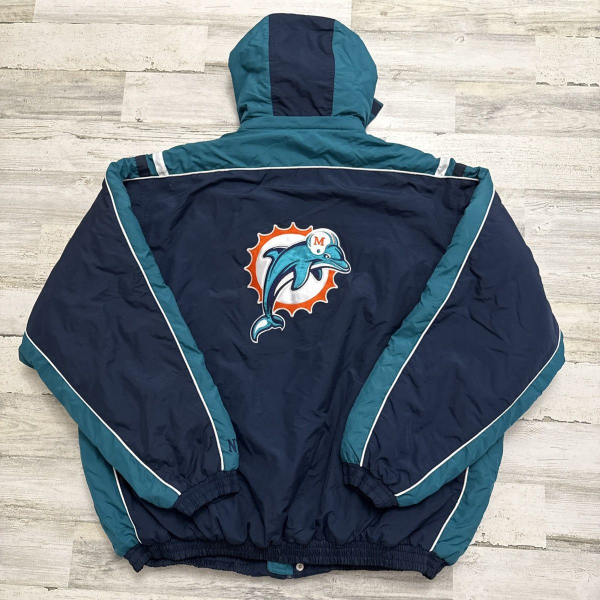 NFL NWT NFL Miami Dolphins Full Zip Puffer Jacket Hoodie XXL Size US XXL / EU 58 / 5 - 1 Thumbnail