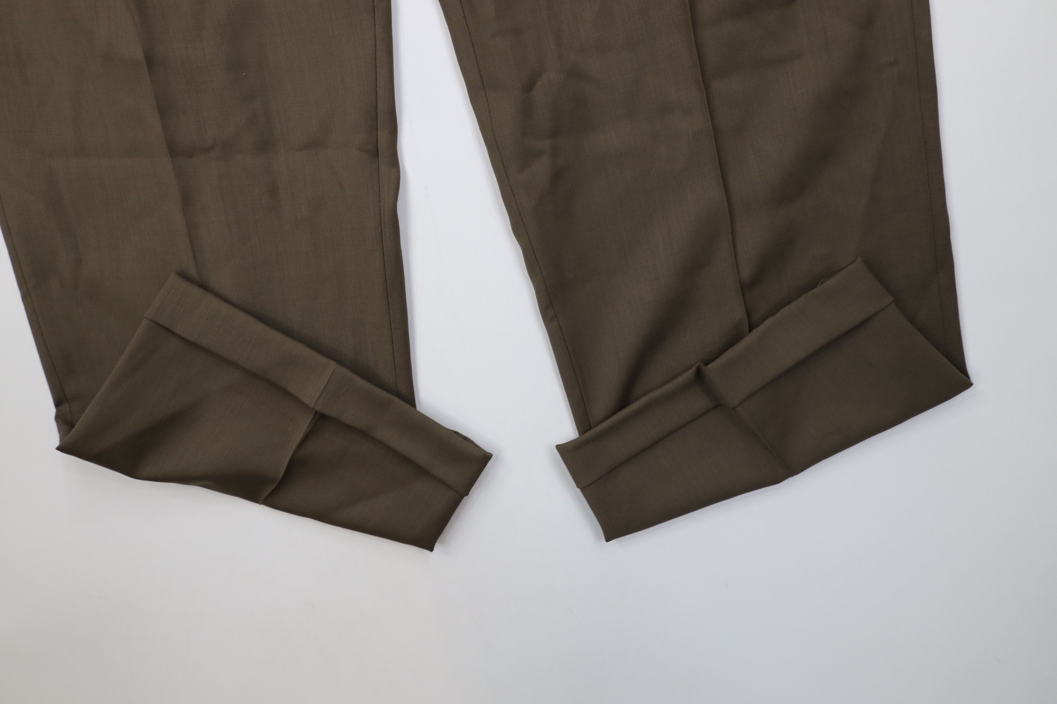 Vintage Vintage 90s Streetwear Wool Knit Wide Leg Chino Pants Brown Size US 36 / EU 52 - 5 Thumbnail