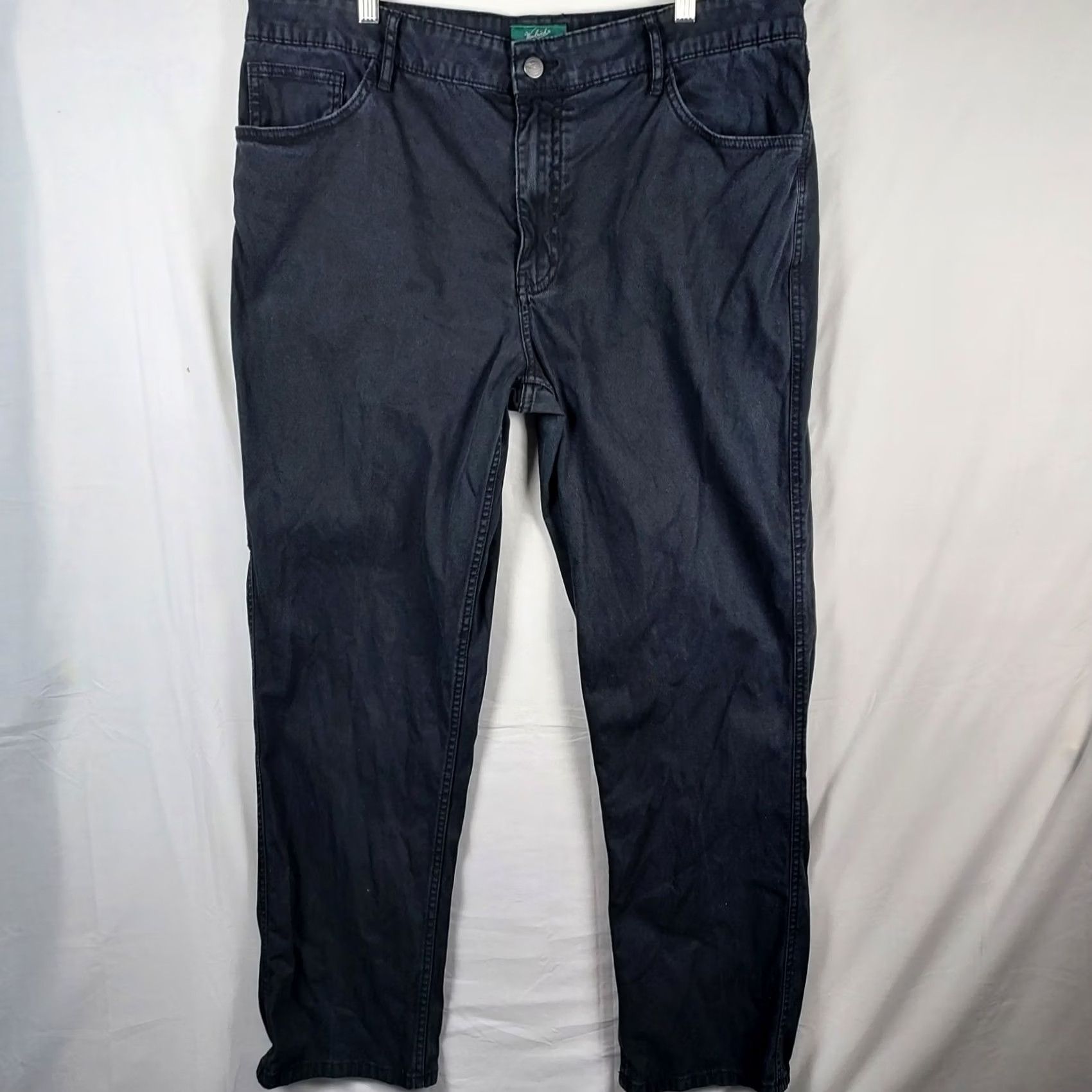 Vintage Woolrich Woolen Mills Men’s Chino Pants 36x30 Black Cotton Casual Work Trouser Size US 36 / EU 52 - 2 Thumbnail