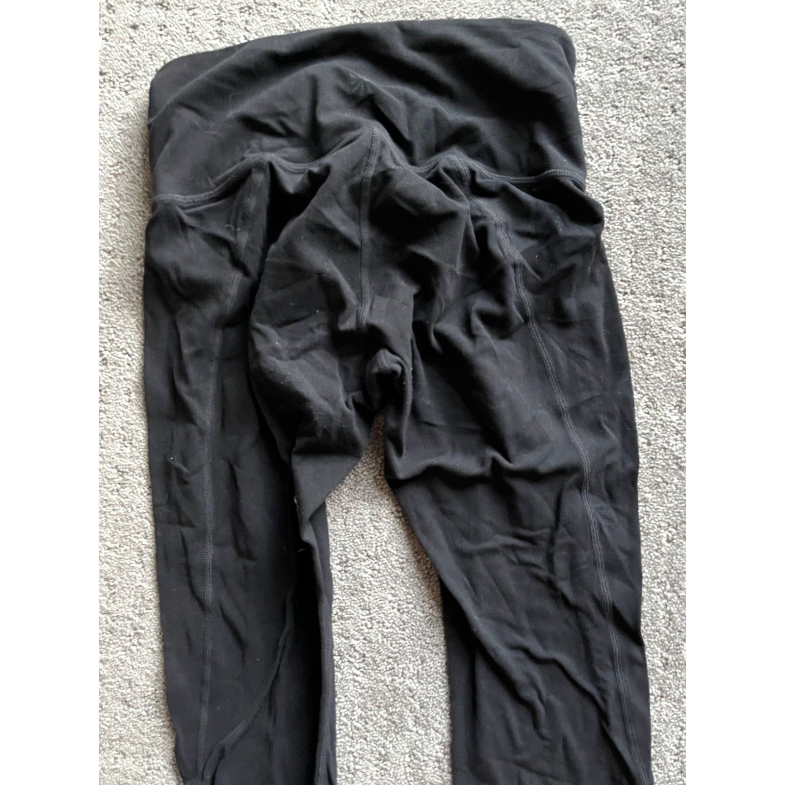 Athleta ATHLETA Black Striped Compression Leggings Women’s XS Activewear Size 26" / US 2 / IT 38 - 4 Thumbnail