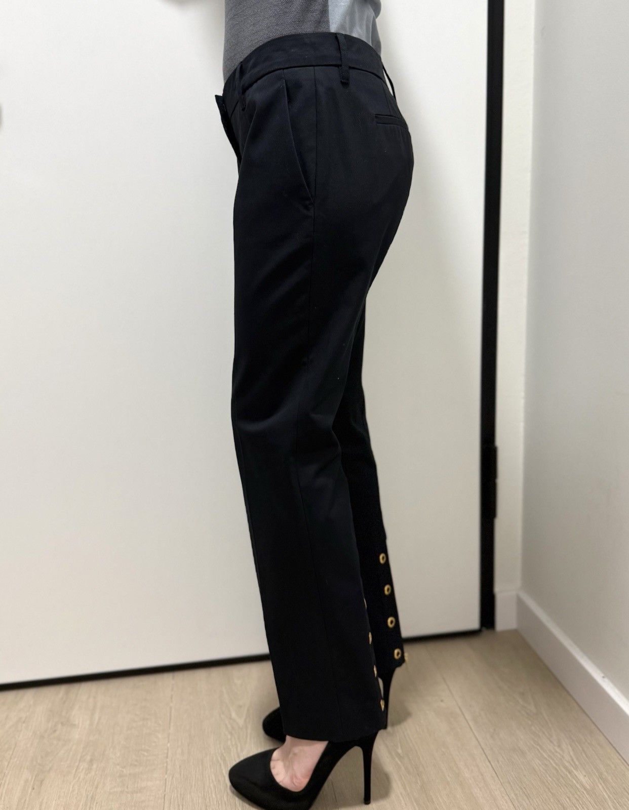 Prada Prada Women`s Classic Chino Straight Pants Mid Zip Basic Size 28" / US 6 / IT 42 - 8 Thumbnail