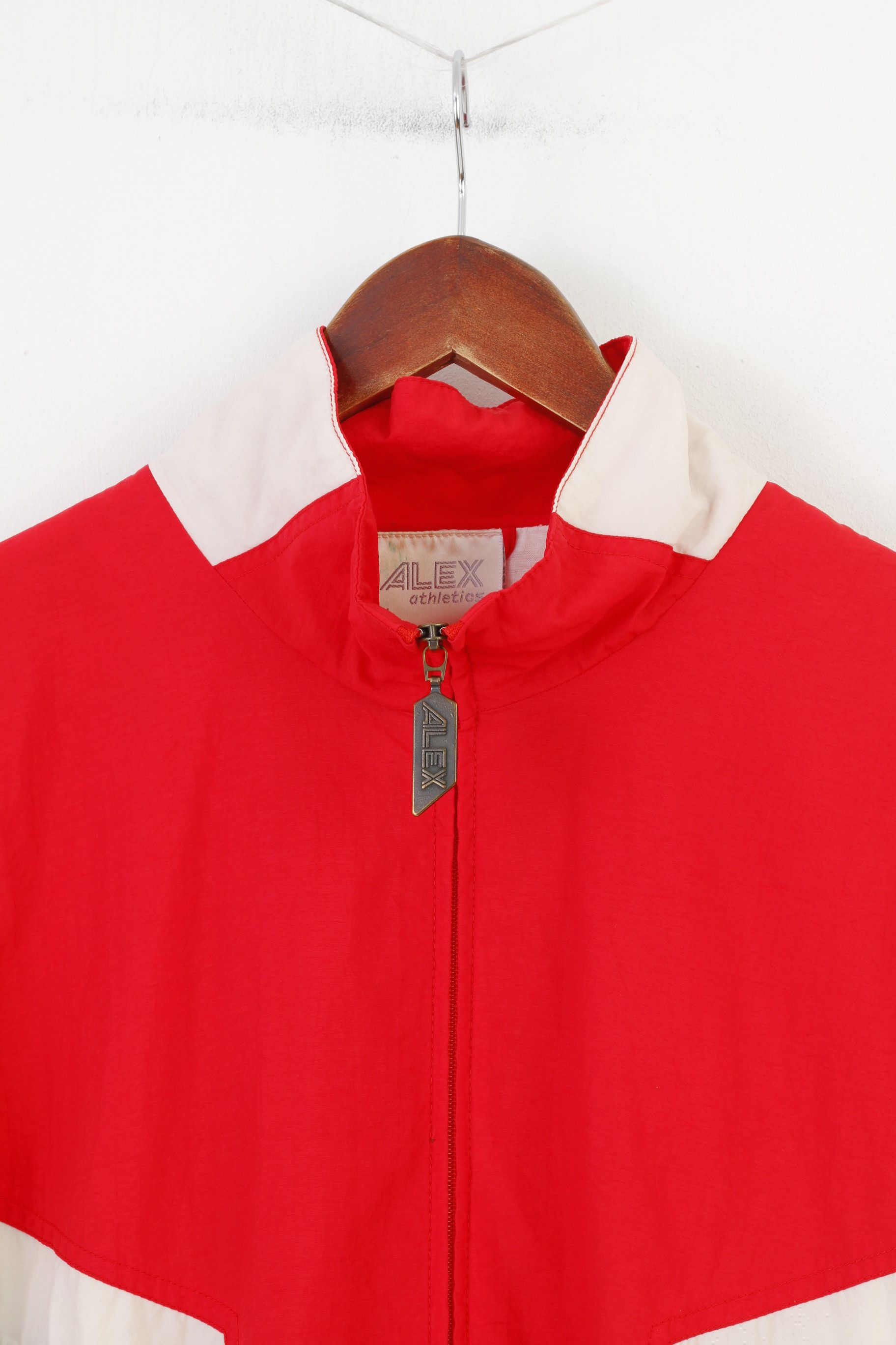 Vintage Alex Athletics Men M Jacket Vintage Red Full Zipper 90s 0193 Size US M / EU 48-50 / 2 - 3 Thumbnail