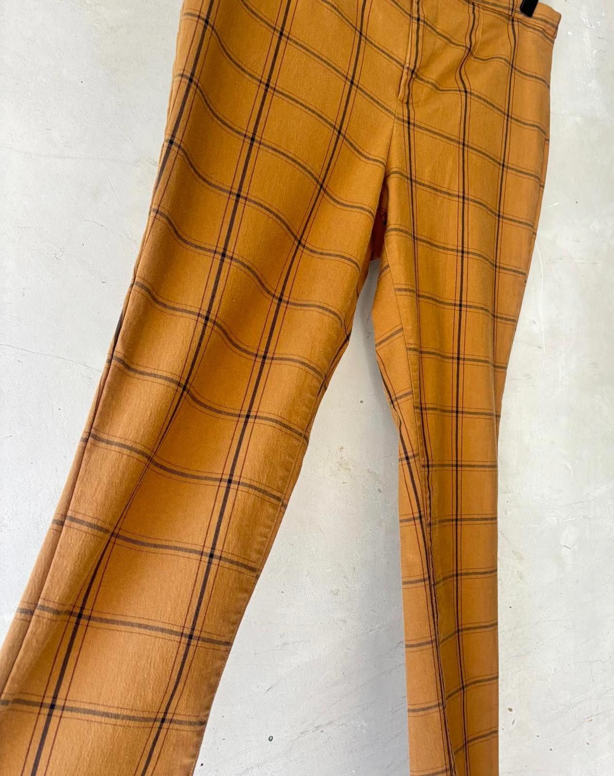 Free People Free People Pants in Mustard Plaid Size 28" / US 6 / IT 42 - 3 Thumbnail
