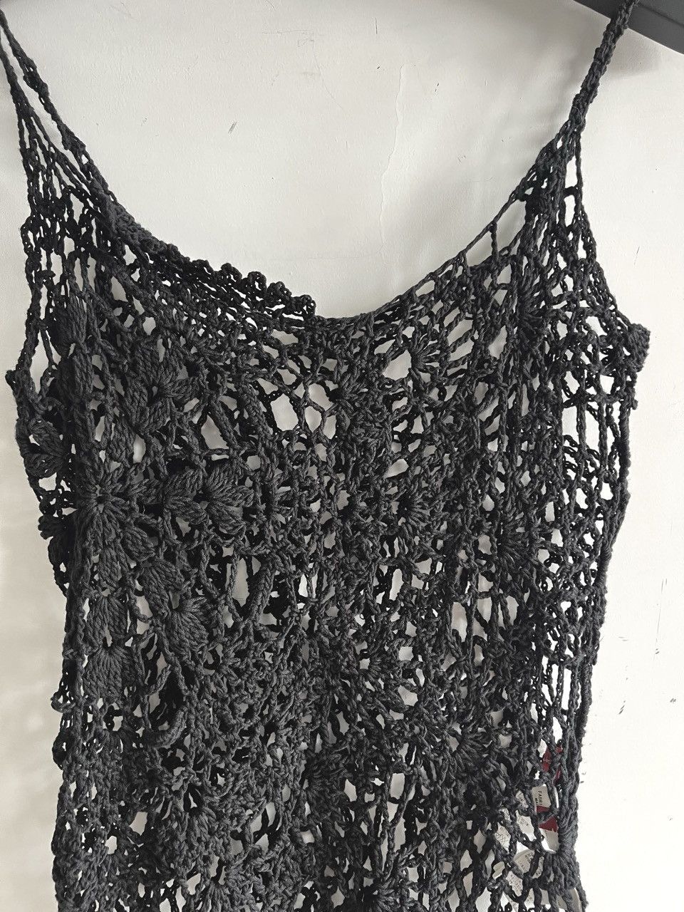 Yohji Yamamoto Y's Yohji Yamamoto - Cotton Crochet Fringe Camisole Top Size S / US 4 / IT 40 - 4 Thumbnail