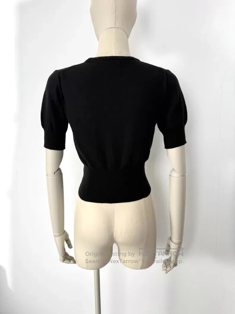 Vivienne Westwood Vivienne Westwood Black Saturn Embroidered Knit Short Slee Size M / US 6-8 / IT 42-44 - 4 Thumbnail