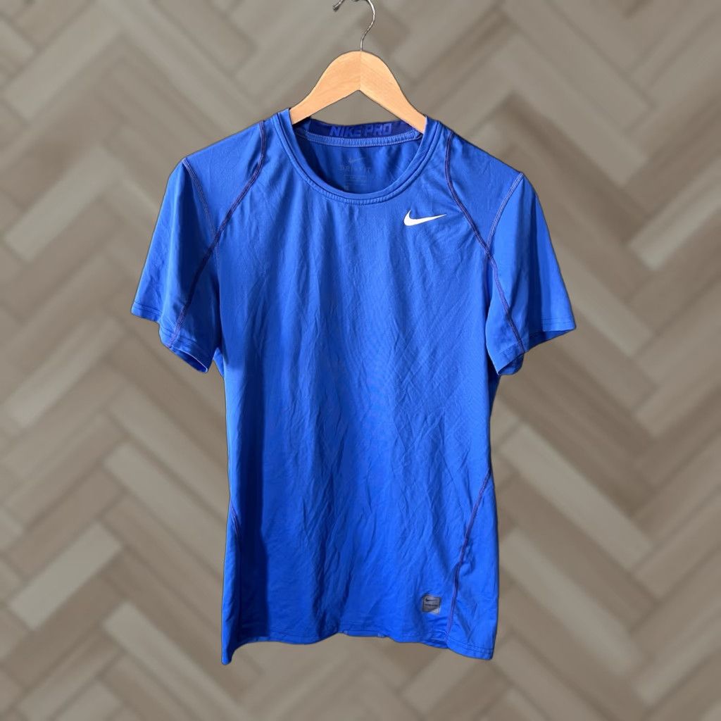Nike Nike Pro T-Shirt Short Sleeve Mens Small Blue Athletic Pullover Shirt Sports Activewear Size S Size US S / EU 44-46 / 1 - 1 Thumbnail
