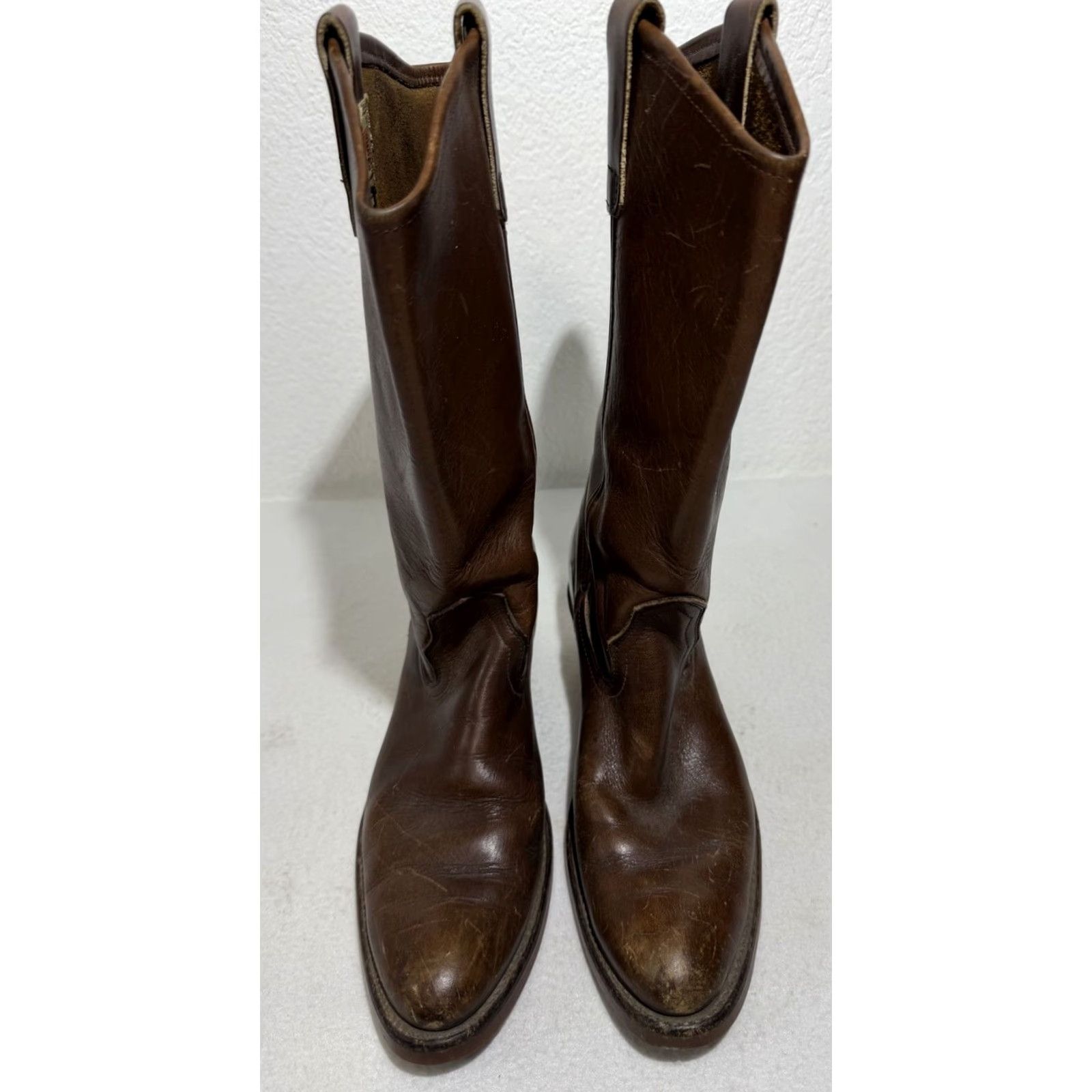 Arrow VINTAGE Red Wing Shoes Boots Men’s 8.5N Brown Leather Pull-On Western Cowboy Mids Size US 9 / EU 42 - 4 Thumbnail