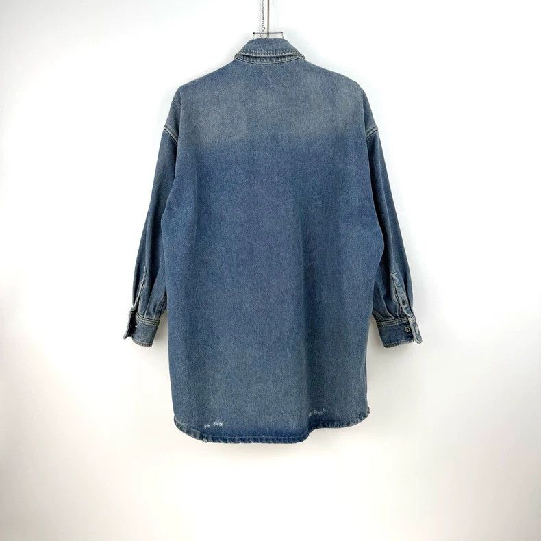 Prada Prada Size 38 Washed blue metal triangle denim jacket 2502 Size US XS / EU 42 / 0 - 4 Thumbnail