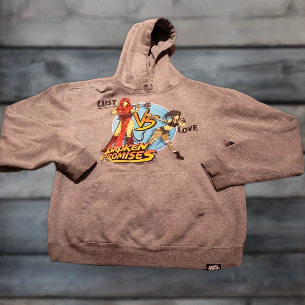 Broken Promises Co. Broken Promises Men's Pullover Hoodie Long Sleeve Sweatshirt Grey Fall Winter Anime Graphic Size Large Size US L / EU 52-54 / 3 - 1 Thumbnail