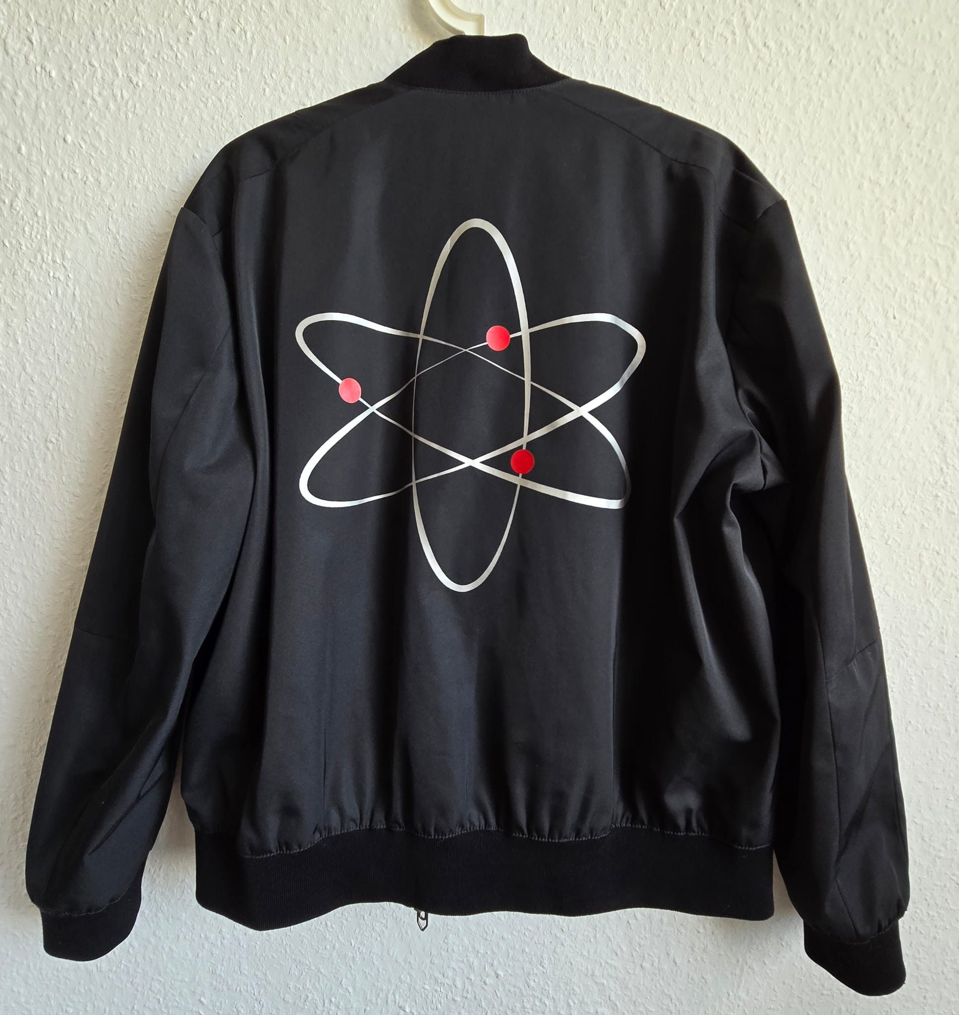 Hugo Boss HUGO BOSS Black Bomber Jacket Atomic Print & Metal Details Size US S / EU 44-46 / 1 - 2 Thumbnail