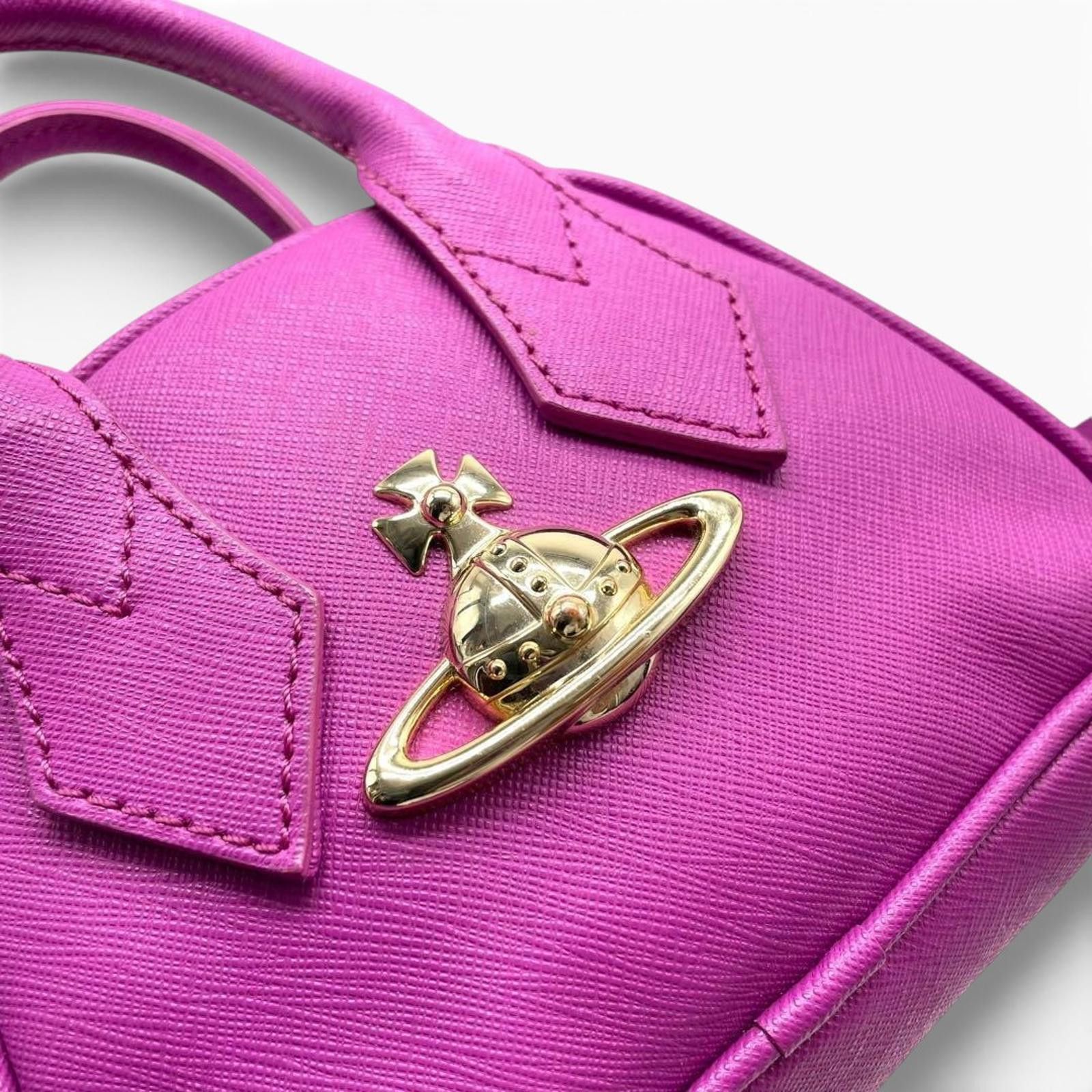 Vivienne Westwood Vivienne Westwood - Purple Mini Leather Shoulder Bag Size ONE SIZE - 8 Thumbnail