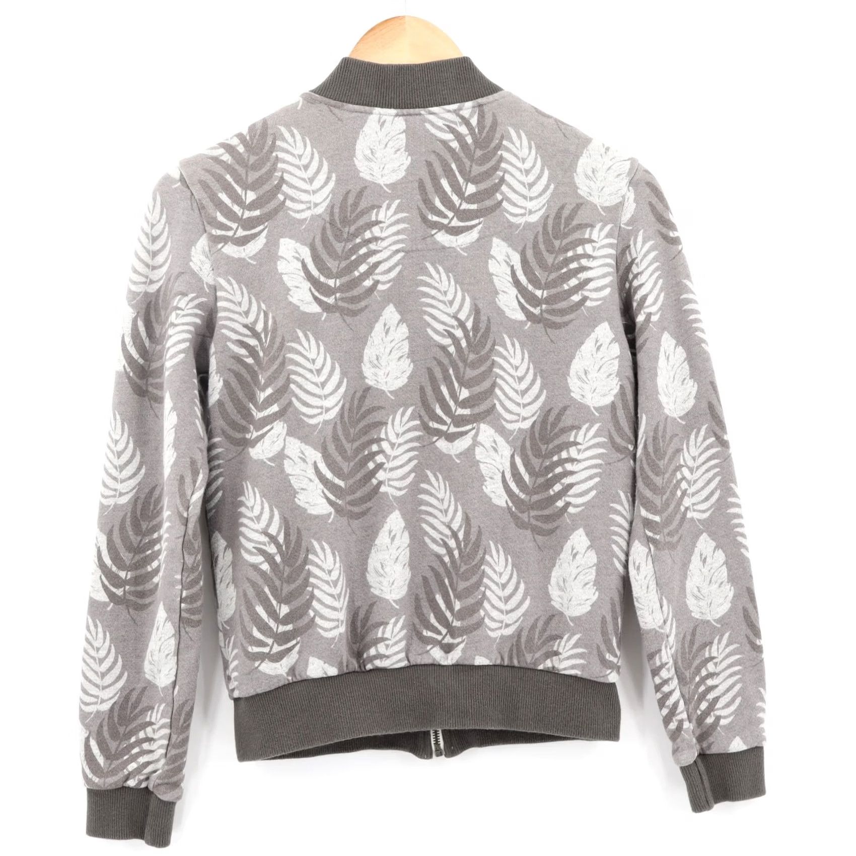 Marine Layer Marine Layer Bomber Jacket Floral Full Zip XS Womens Gray Cotton Polyester Short Sleeve Regular Jacket Size XS / US 0-2 / IT 36-38 - 2 Thumbnail