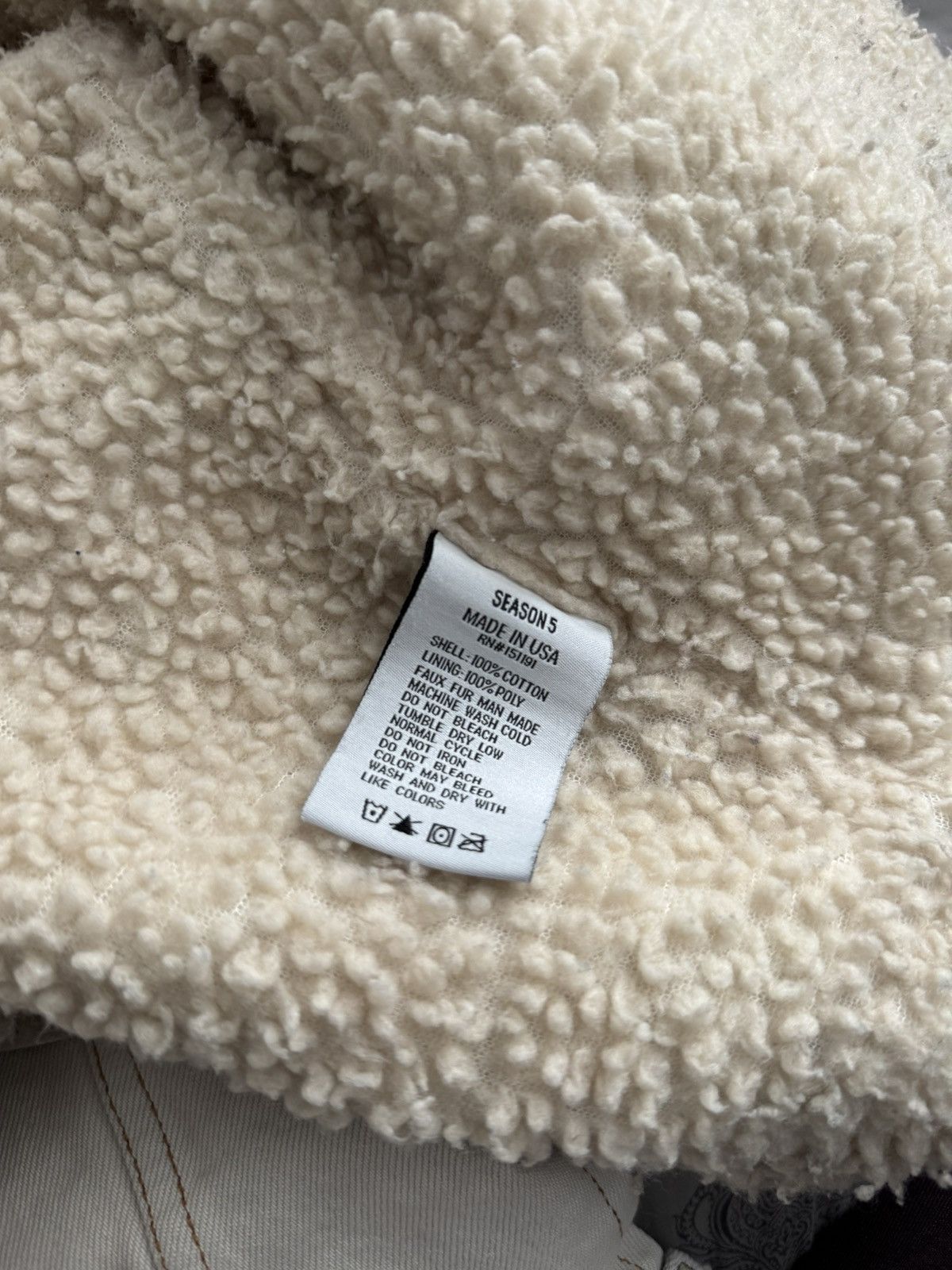 Yeezy Yeezy Season 5 Sherpa Denim Work Jacket ‘Ivory’ Size US XS / EU 42 / 0 - 6 Thumbnail