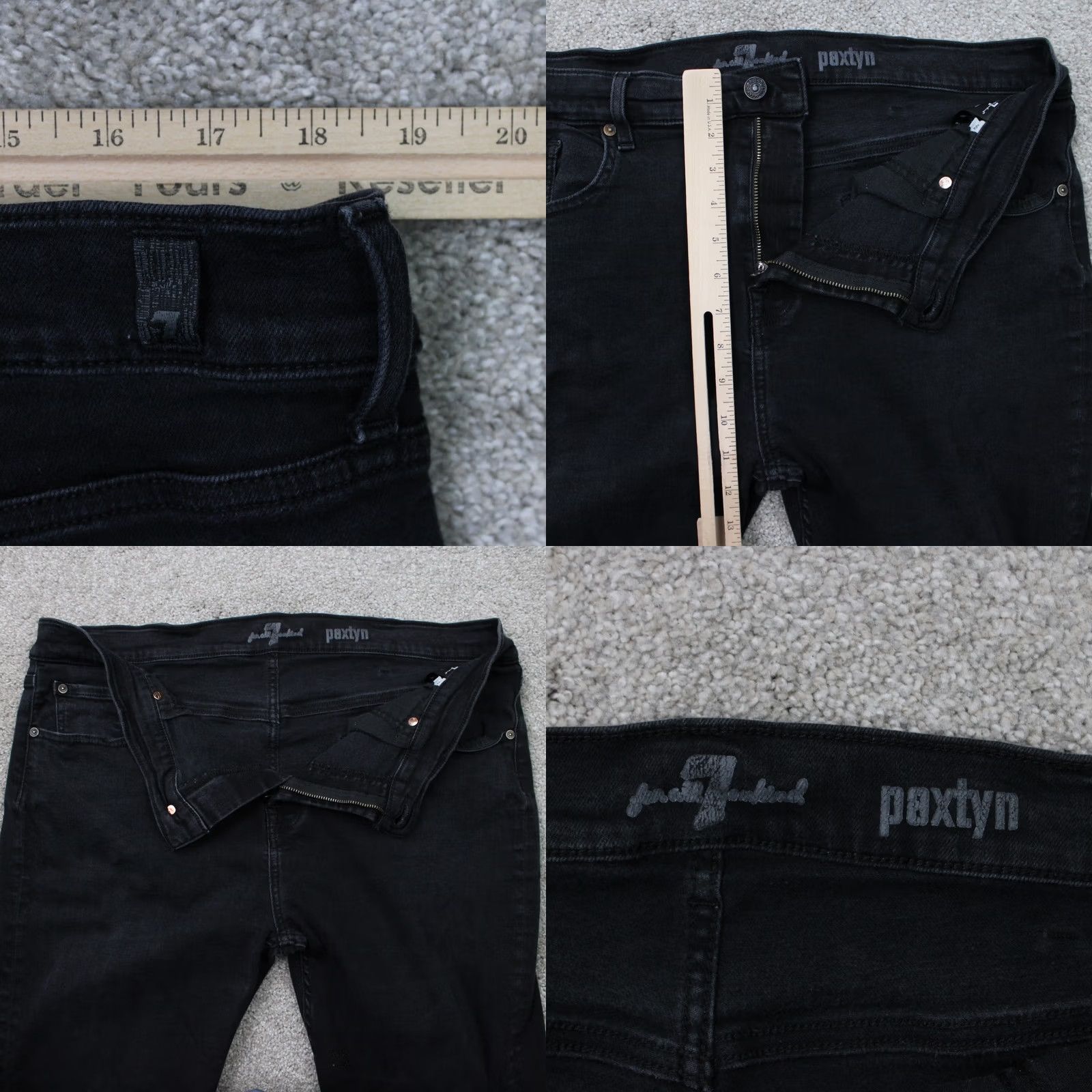 7 For All Mankind 7 For All Mankind Jeans Mens 40 Black Cotton Stretch 5-Pocket 28" inseam Paxtyn Size US 40 / EU 56 - 8 Thumbnail