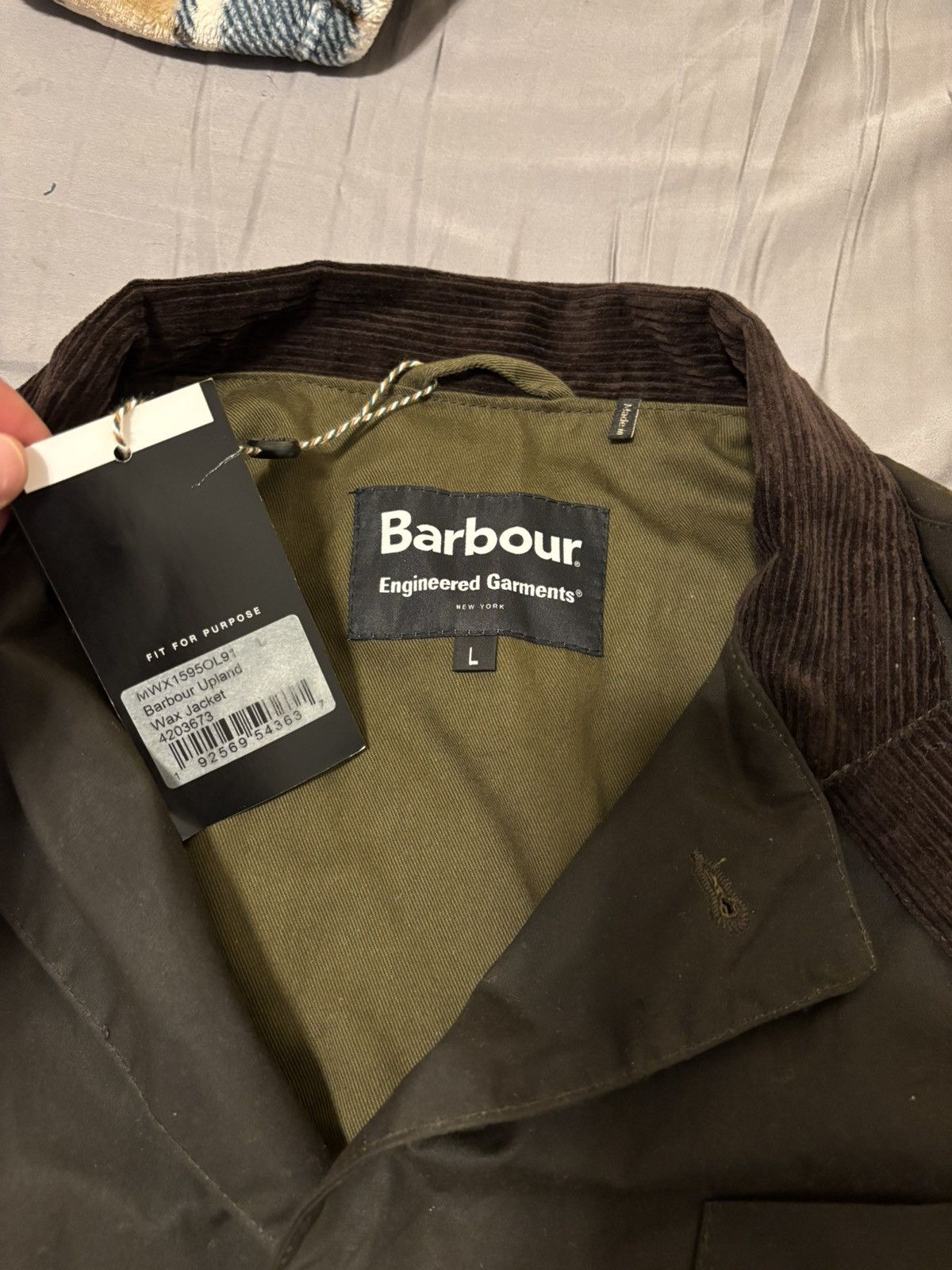Barbour × Engineered Garments NOS Barbour x Engineered Garments Upland Wax Jacket L Olive Size US L / EU 52-54 / 3 - 2 Thumbnail