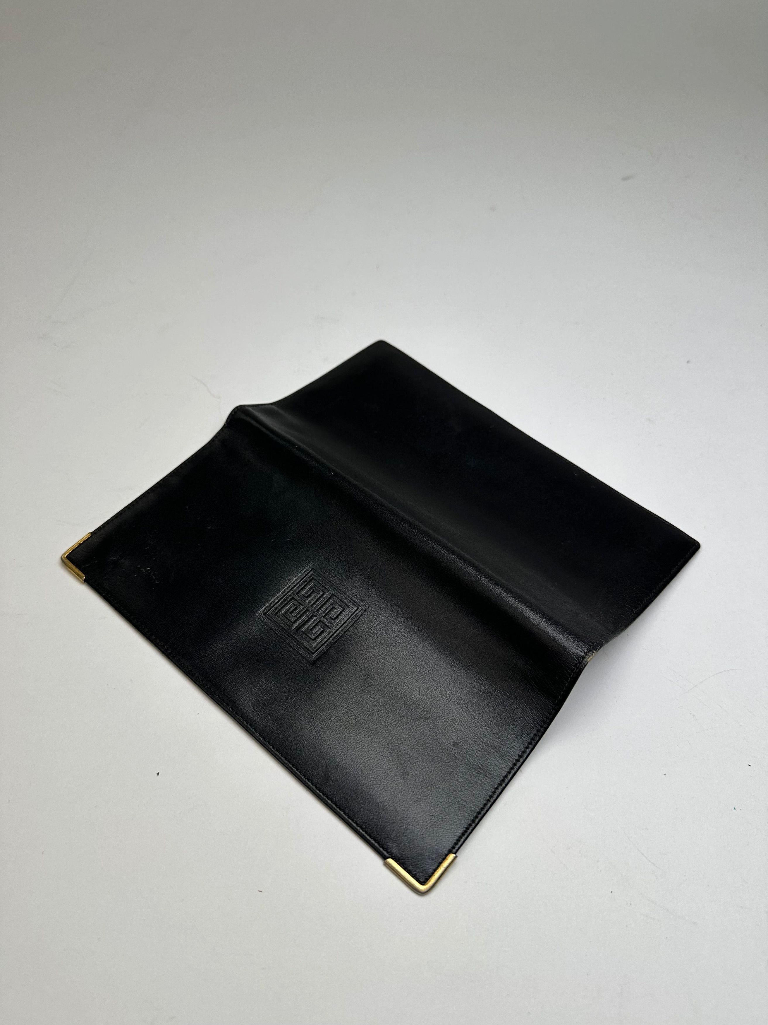 Givenchy Vintage 4G Logo Leather Long Wallet Black Size ONE SIZE - 1 Thumbnail