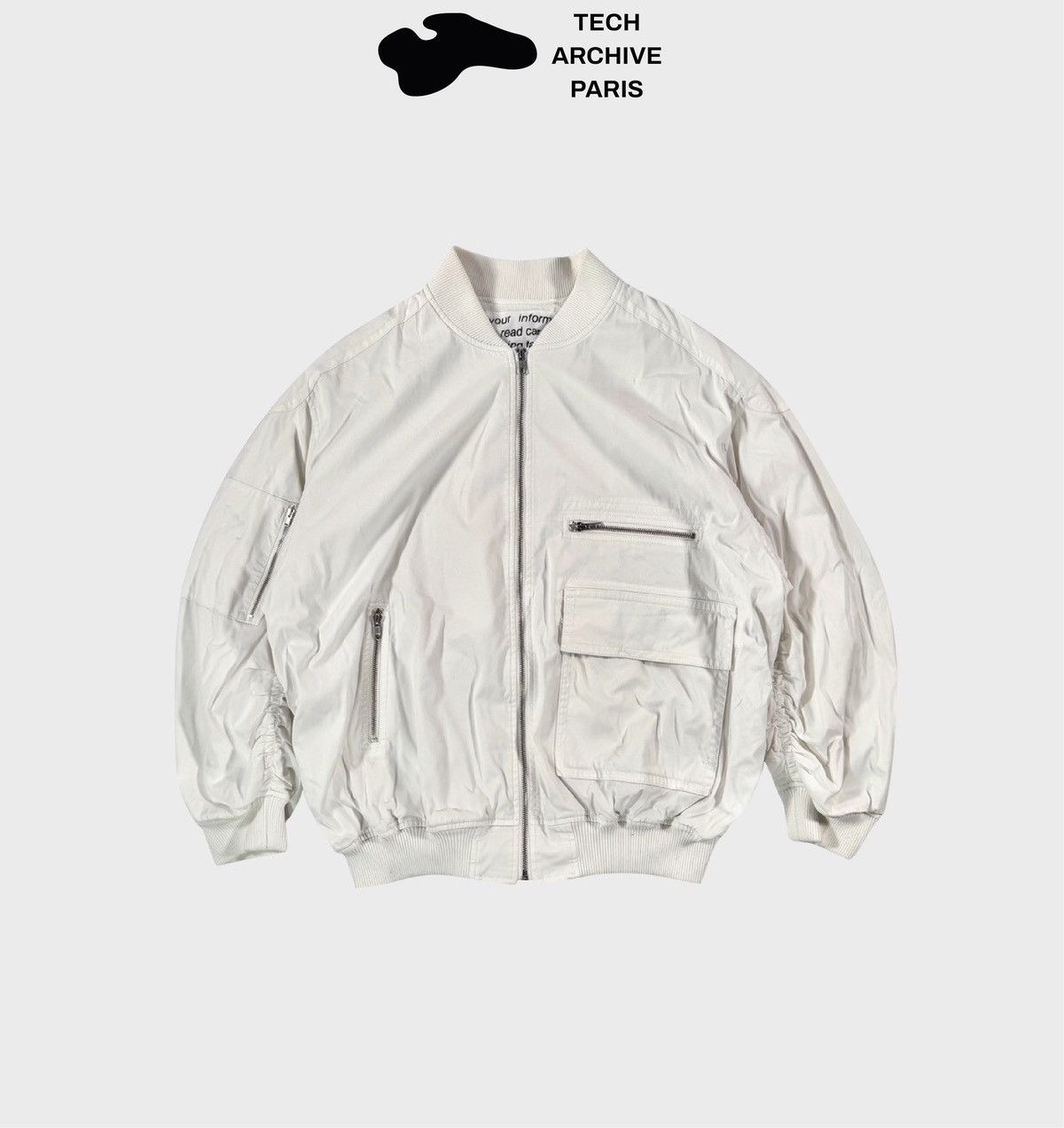Issey Miyake Issey Miyake Tsumori Chisato vintage Carelabels White Bomber Size US L / EU 52-54 / 3 - 1 Thumbnail