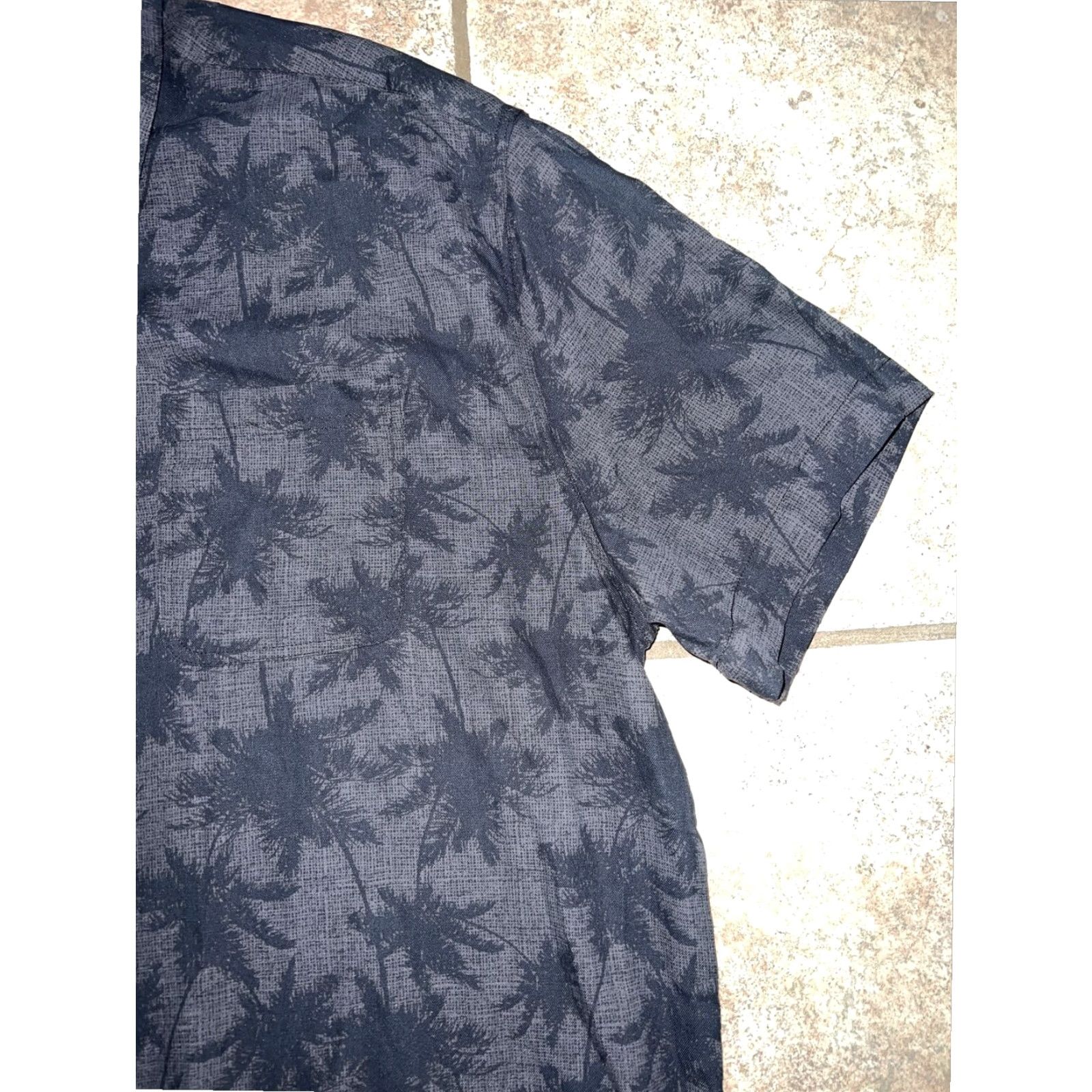 Nat Nast Nat Nast Aloha Silk Blend Short Sleeve Button-Up Shirt Mens XL Black Size US XL / EU 56 / 4 - 3 Thumbnail