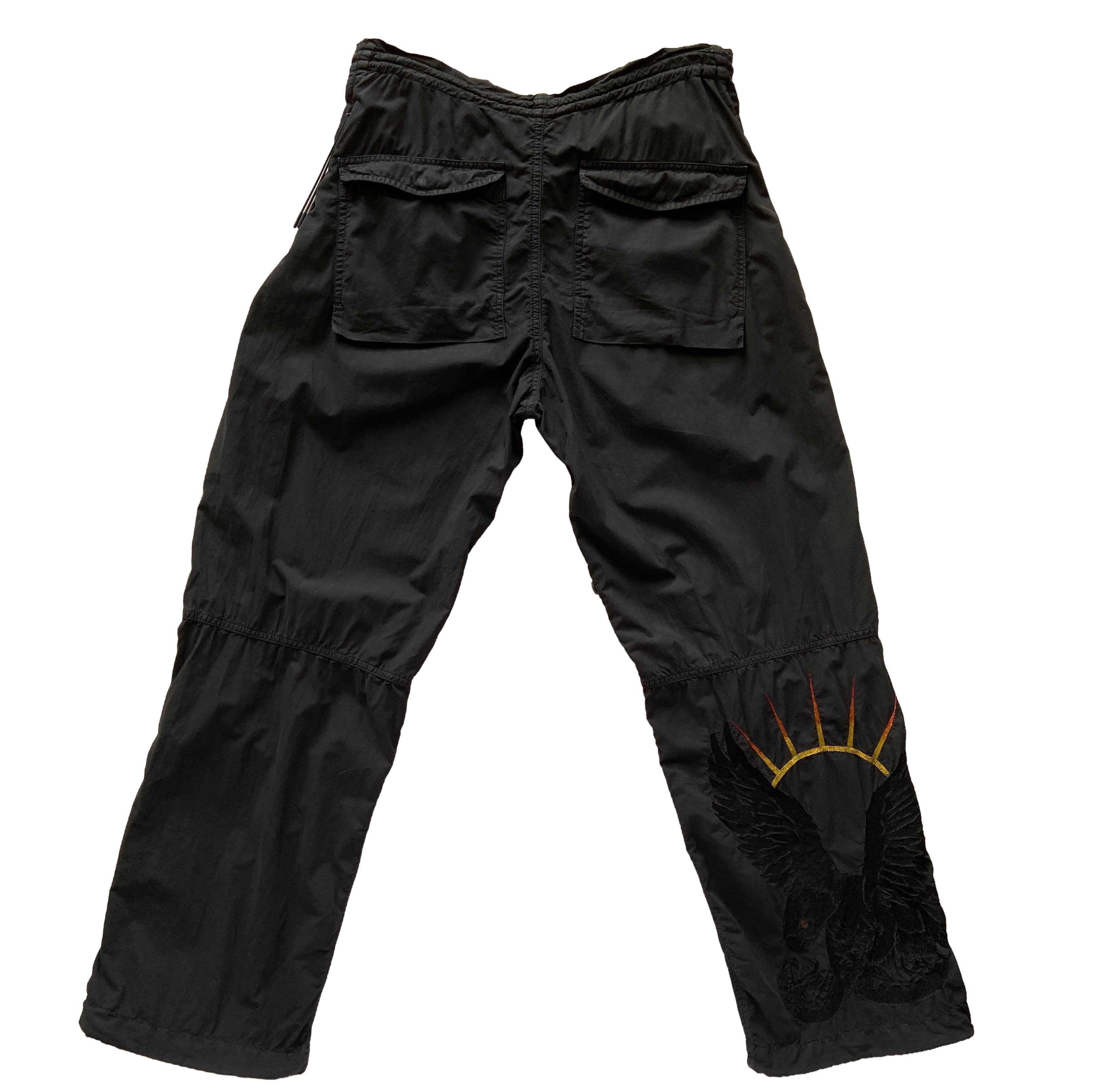 Maharishi MAHARISHI BLACK EMBROIDERED CARGO PANTS Size US 30 / EU 46 - 9 Thumbnail
