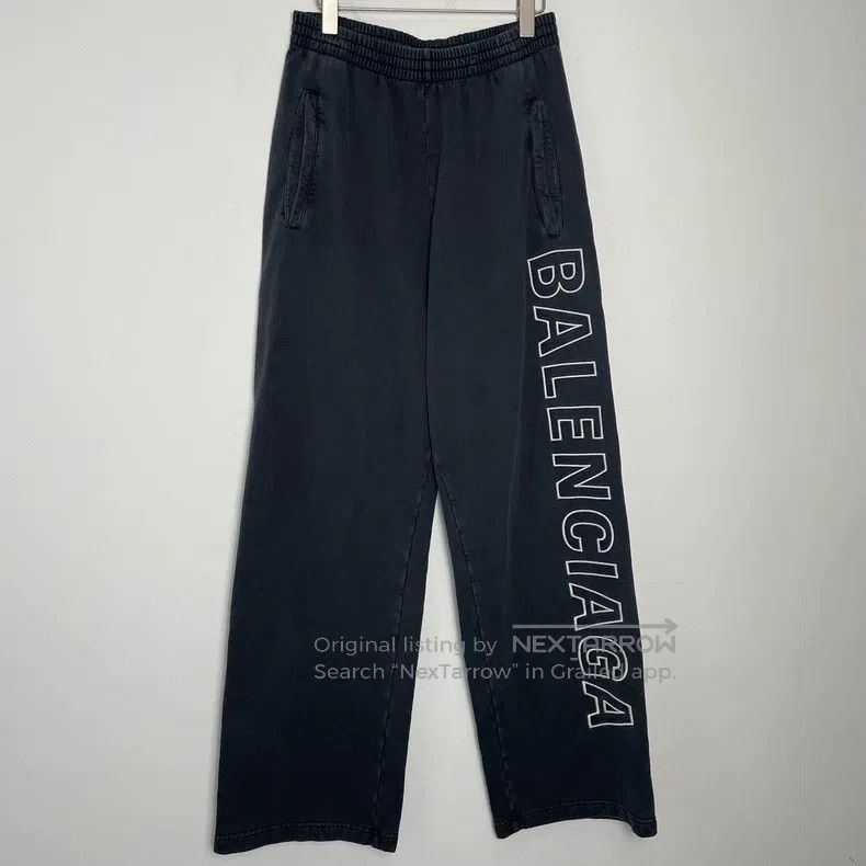 Balenciaga Balenciaga size S Embroidered side logo large logo sweatpa Size US 27 - 1 Thumbnail