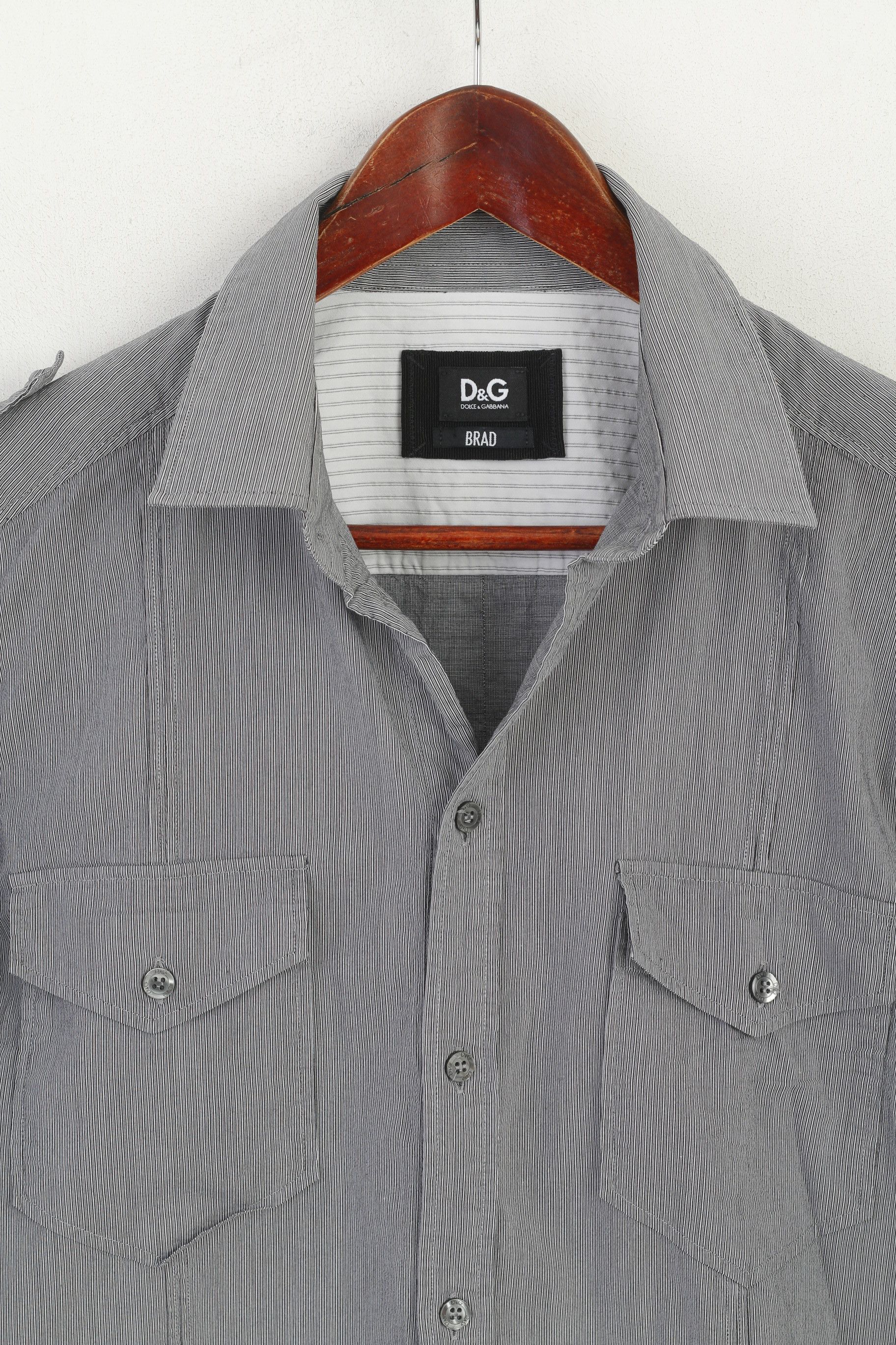 Dolce & Gabbana Dolce & Gabbana Men 16.5 42 M Casual Shirt Grey 5776 Size US M / EU 48-50 / 2 - 4 Thumbnail