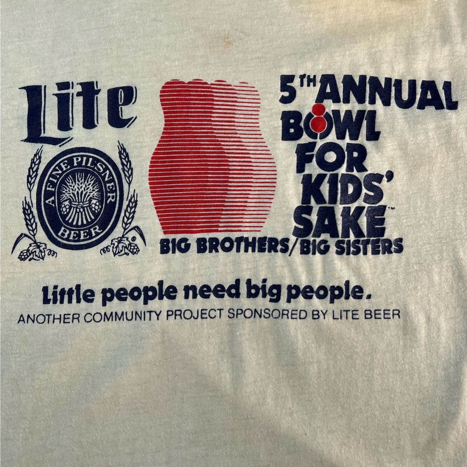 Vintage 80s Miller Lite Bowl For Kids Sake tshirt 1980s vintage Size US S / EU 44-46 / 1 - 2 Thumbnail
